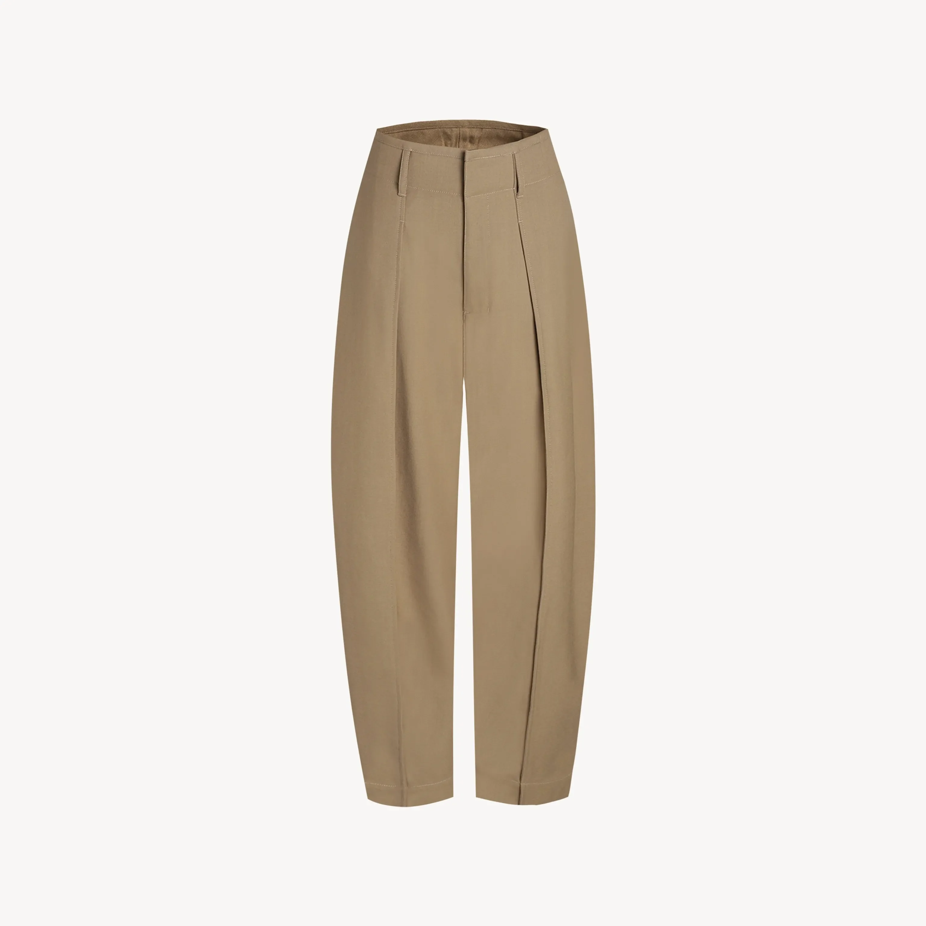 Washable Worsted Wool Curved Taper Trousers - Image 6