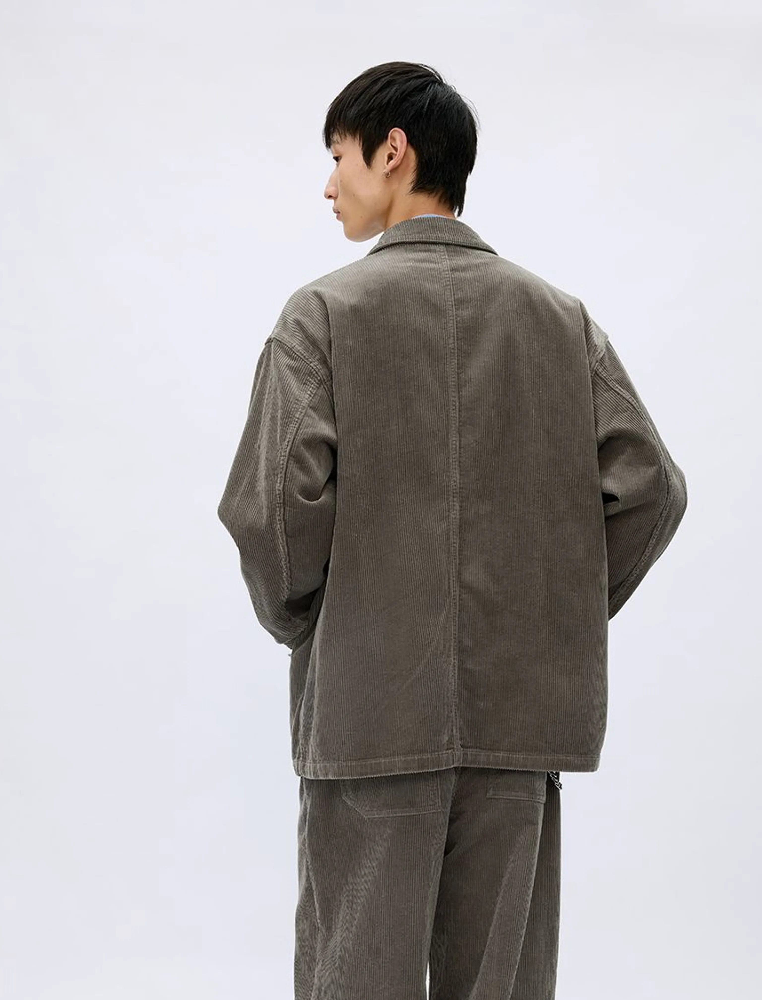 Washed 8-wale Corduroy Overshirt Jacket - Image 5