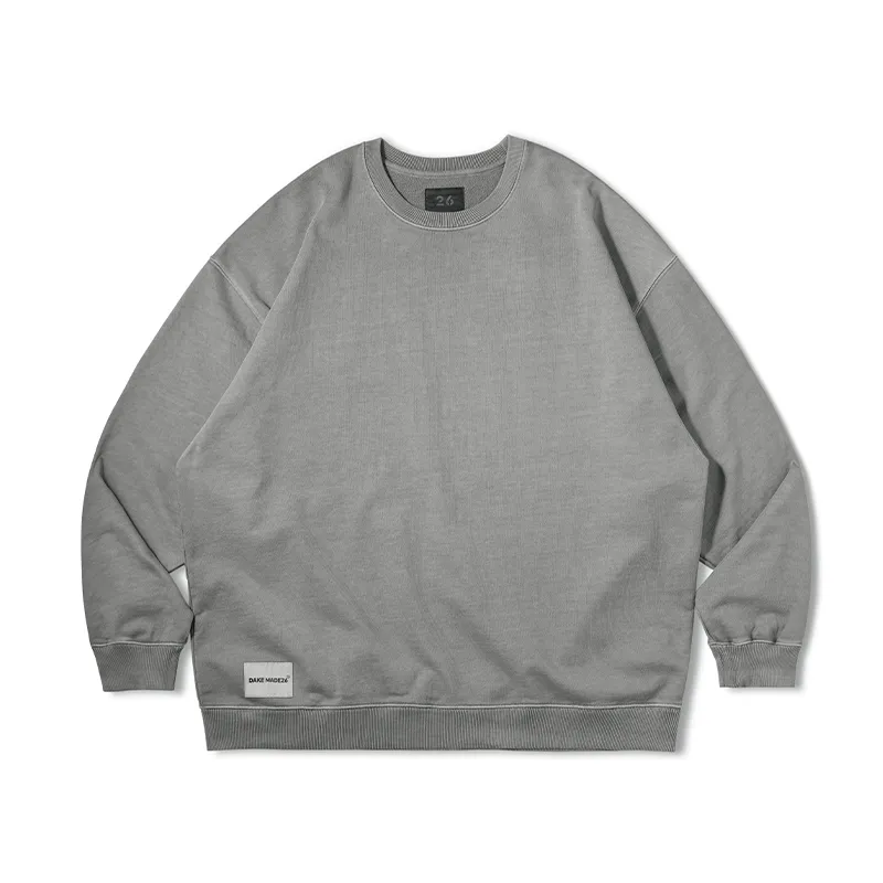 Washed Back-Embroidered Terry Crewneck - Image 6