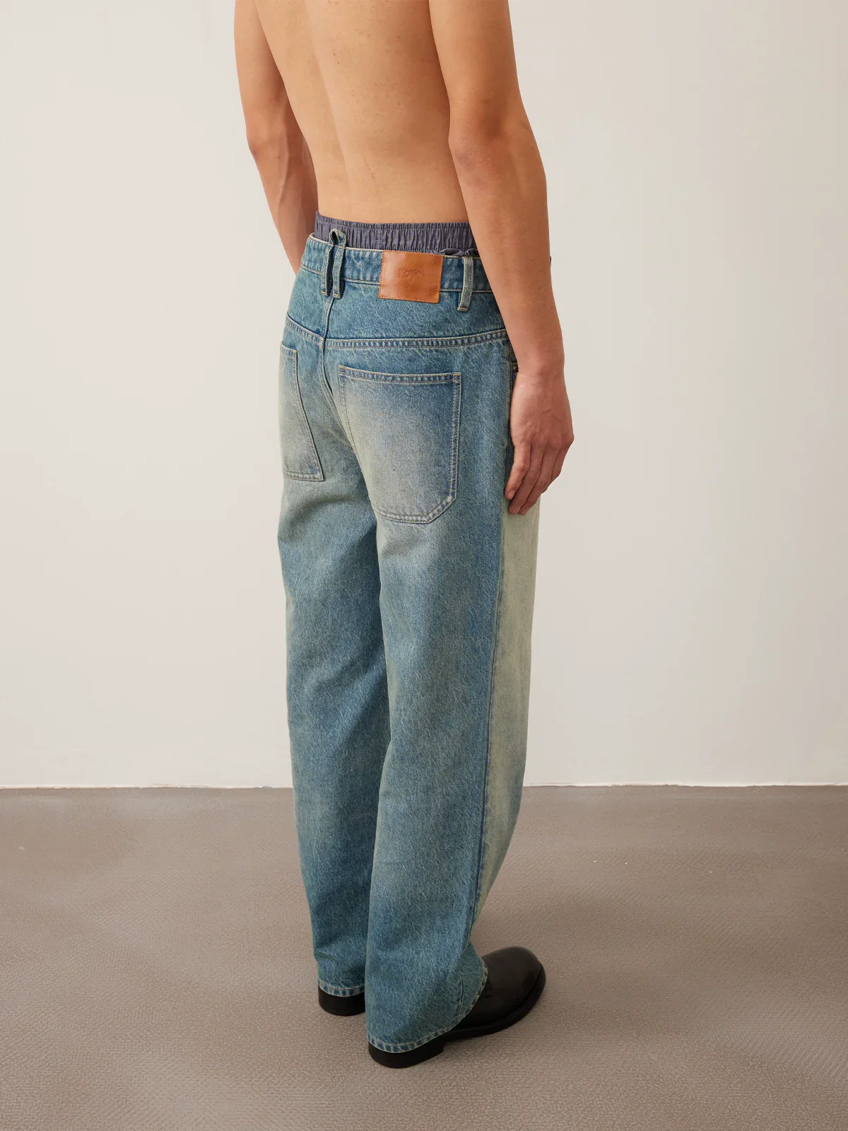 Washed Blue Tencel Denim Trousers - Image 2