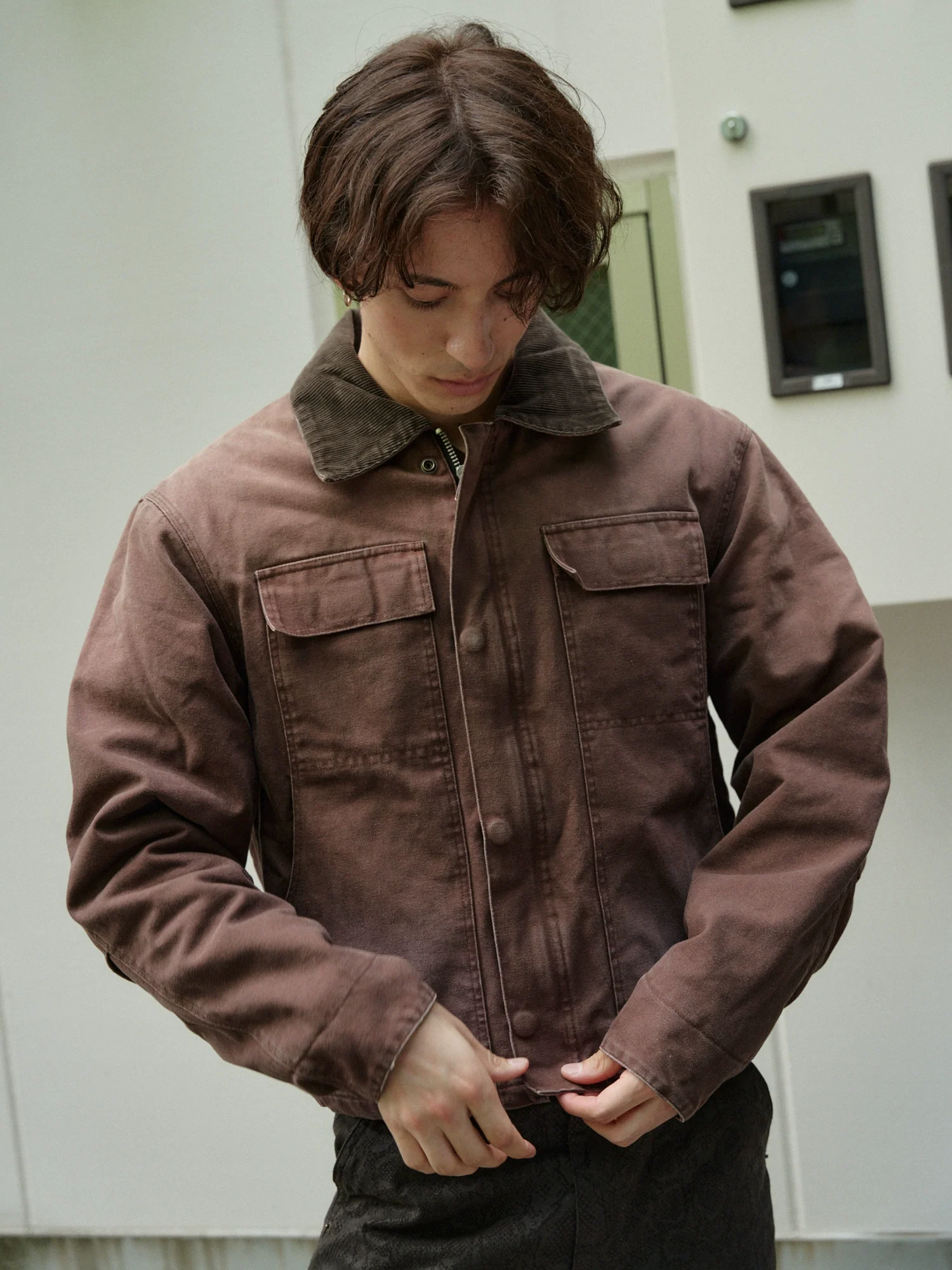 Washed Canvas Work Jacket - Image 4