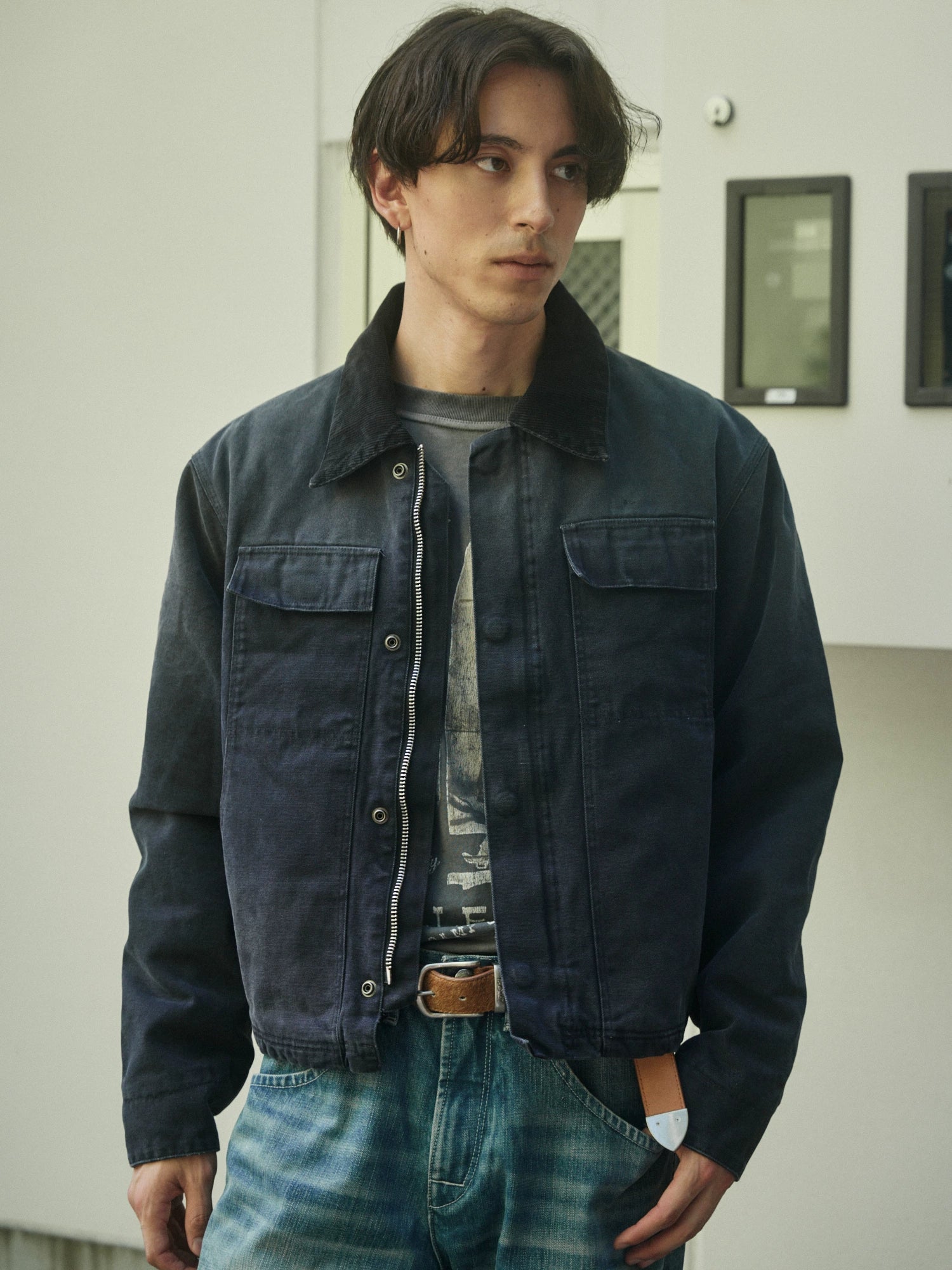 Washed Canvas Work Jacket - Image 5