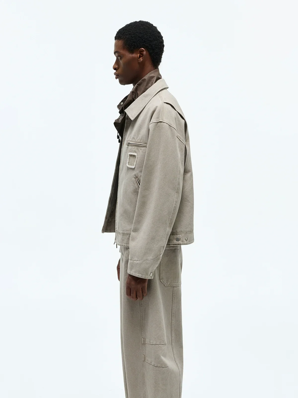 Washed Canvas Zip Jacket - Image 2