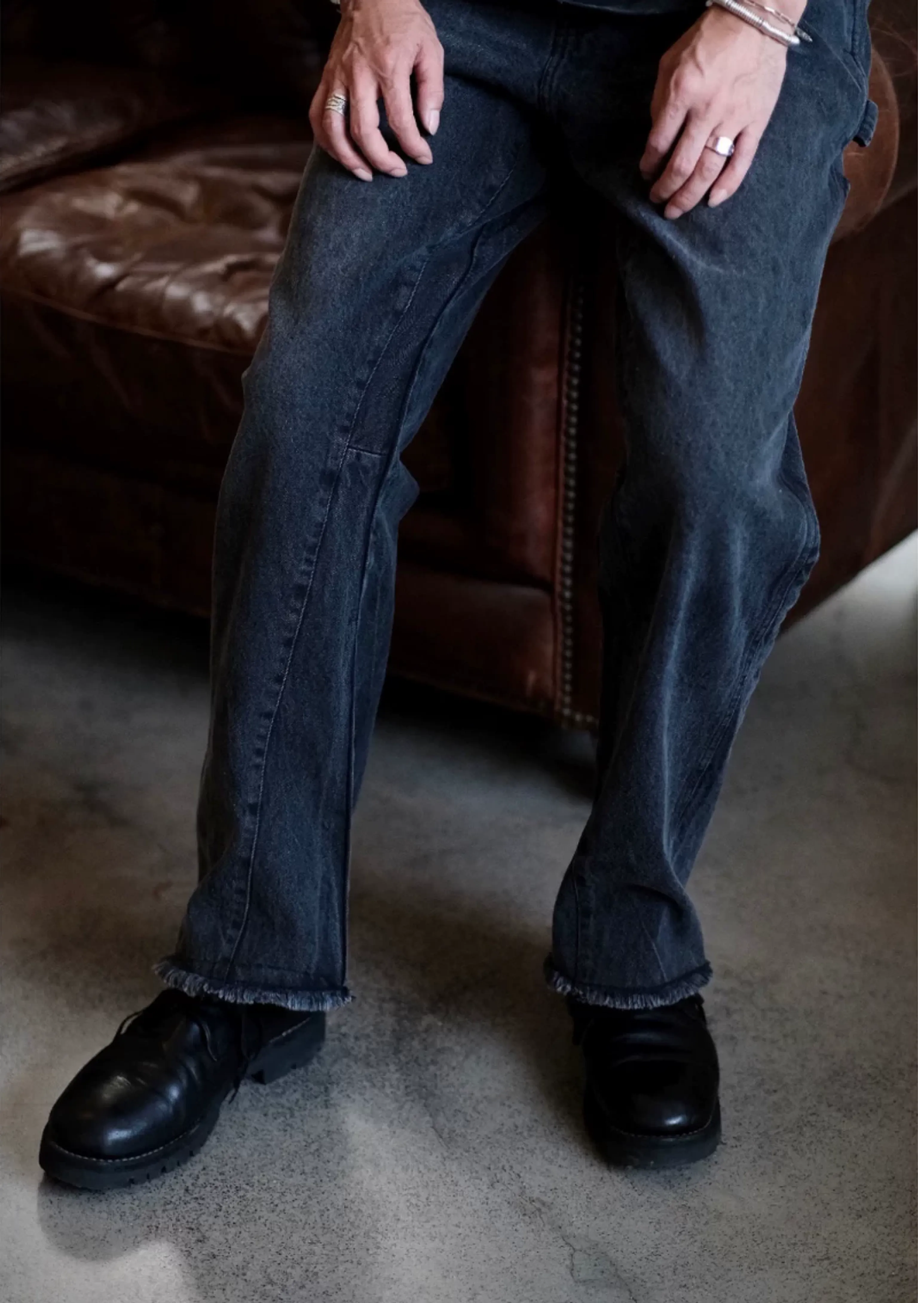 Washed Charcoal Carpenter Jeans - Image 5