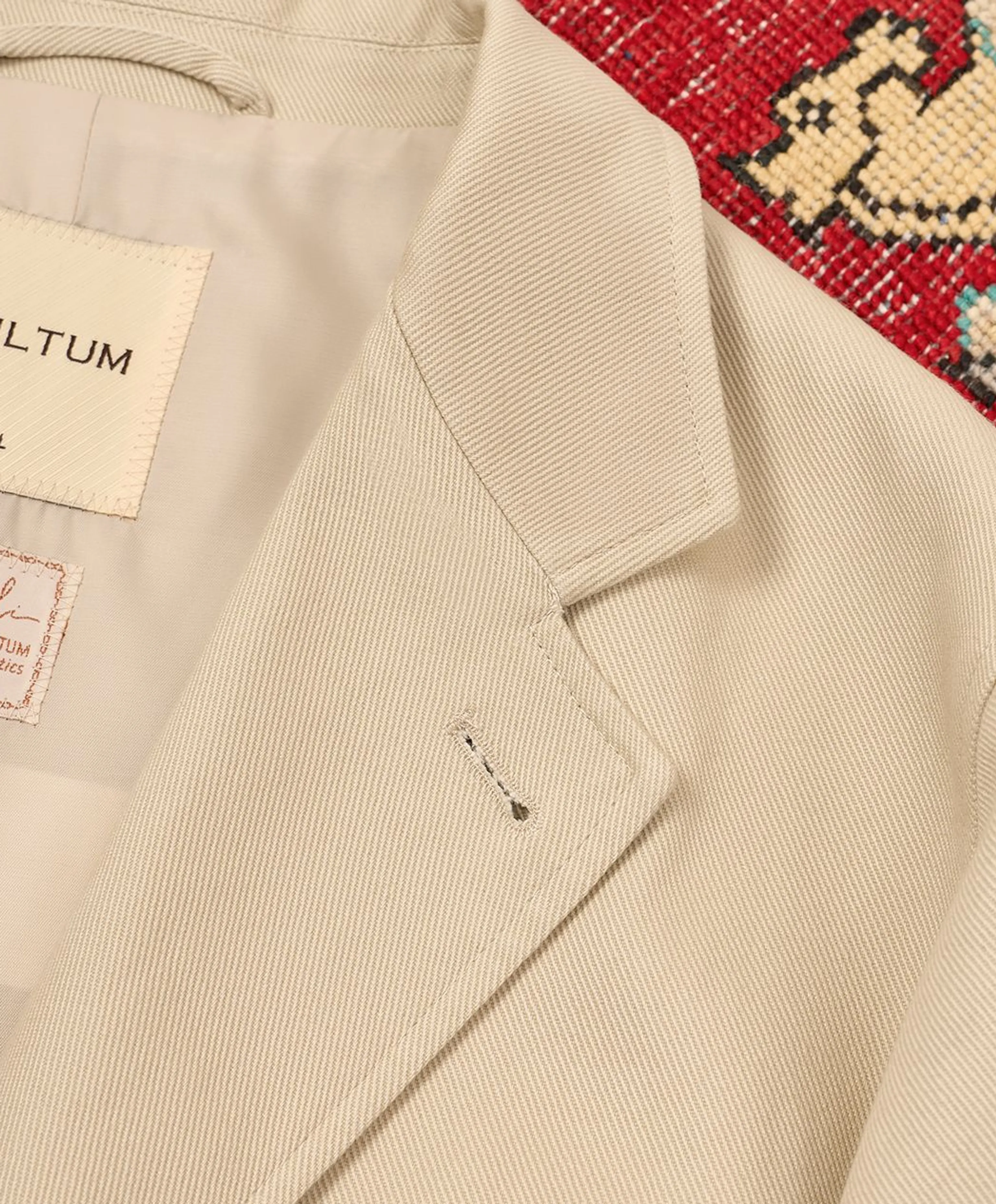 Washed Cotton Cavalry Twill Convertible-Collar Jacket - Image 2