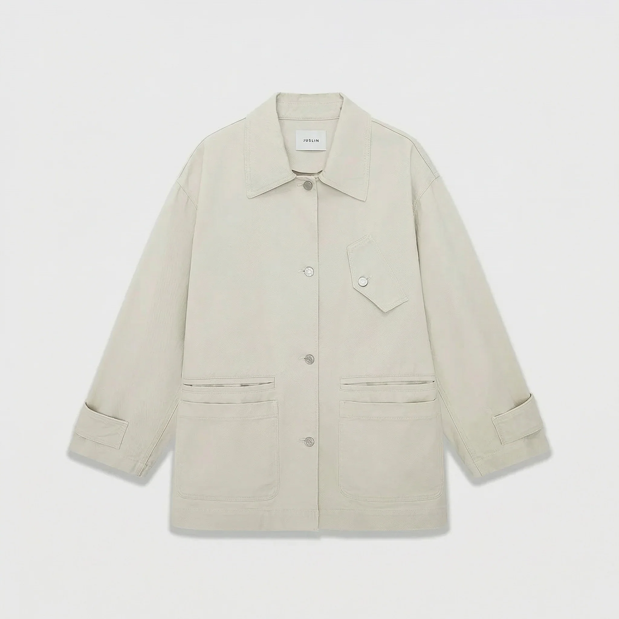 Washed Cotton Chore Jacket - Image 9