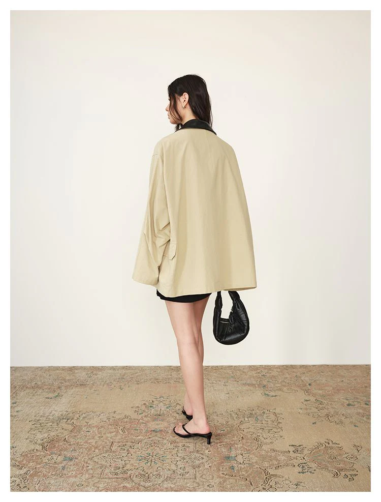 Washed Cotton Contrast-Collar Utility Jacket - Image 5