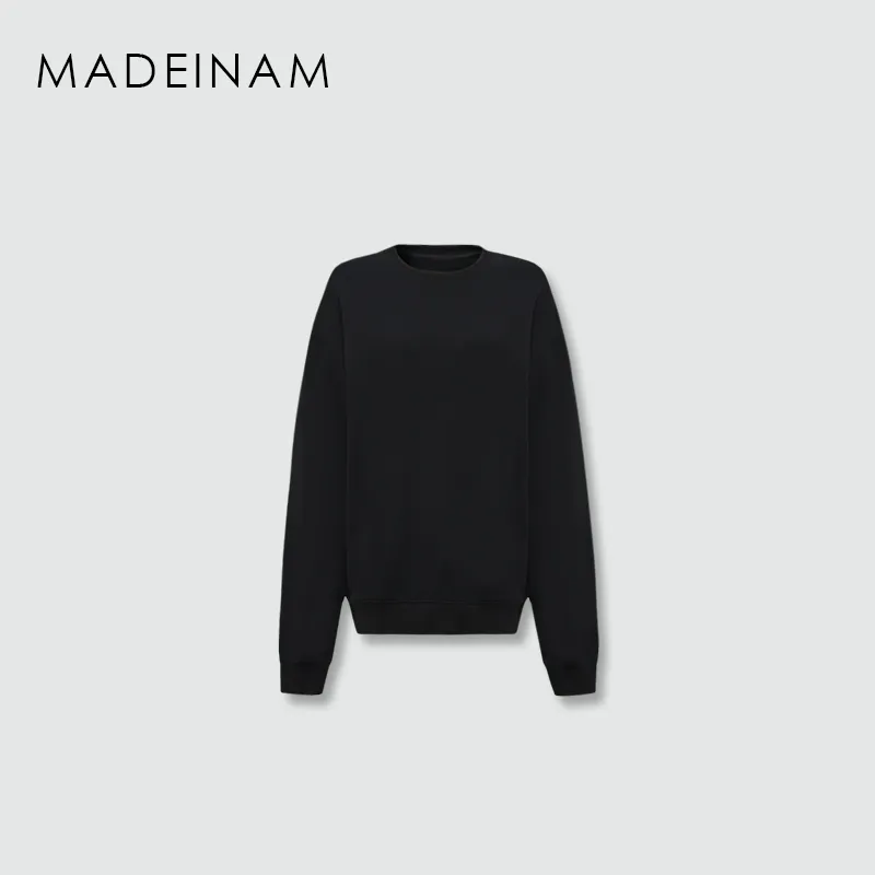 Washed Cotton Oversized Crewneck Sweatshirt - Image 6