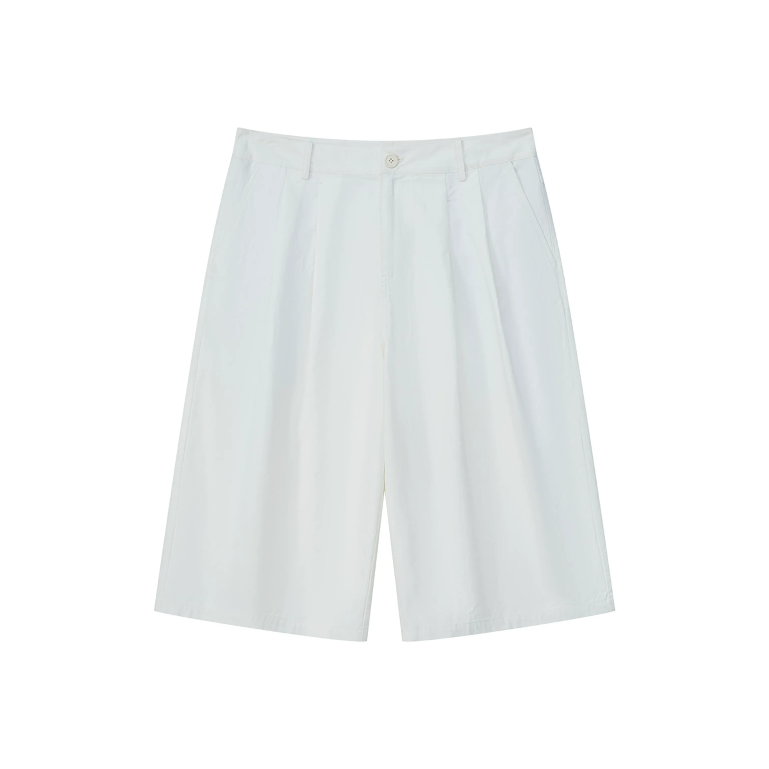 Washed Cotton Pleated Bermuda Shorts - Image 5