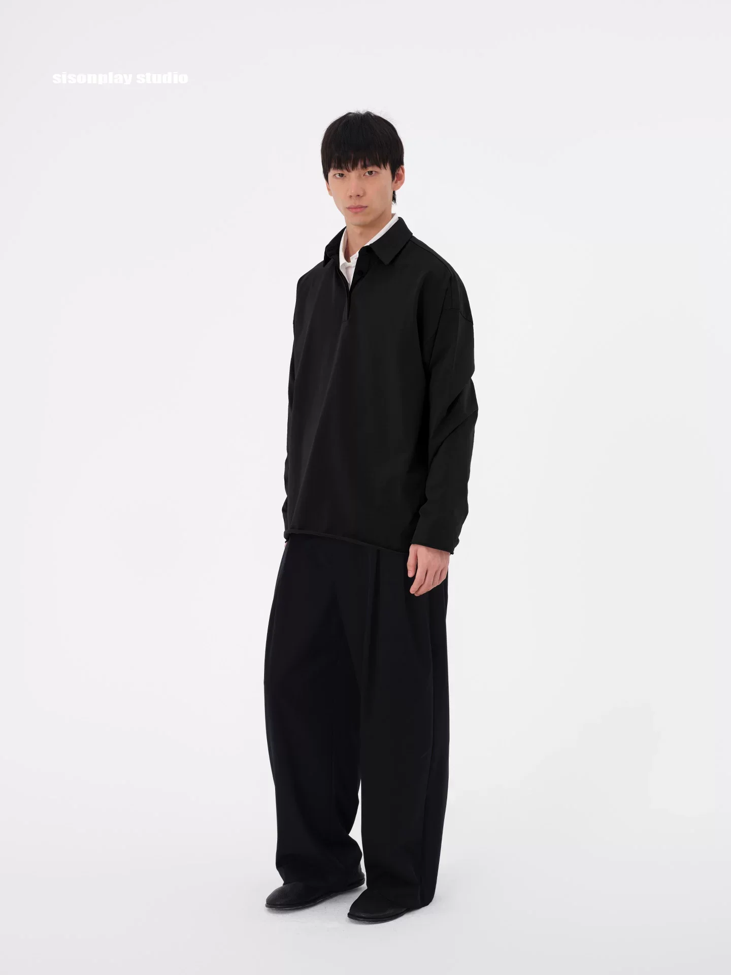 Washed Cotton Popover Polo - Image 3