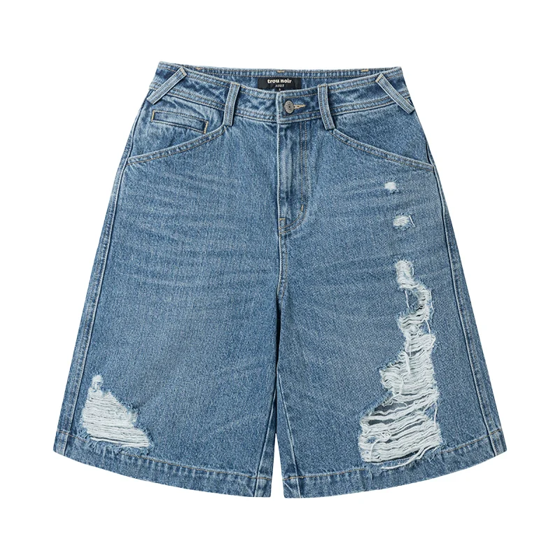 Washed Denim Bermuda Shorts - Image 6