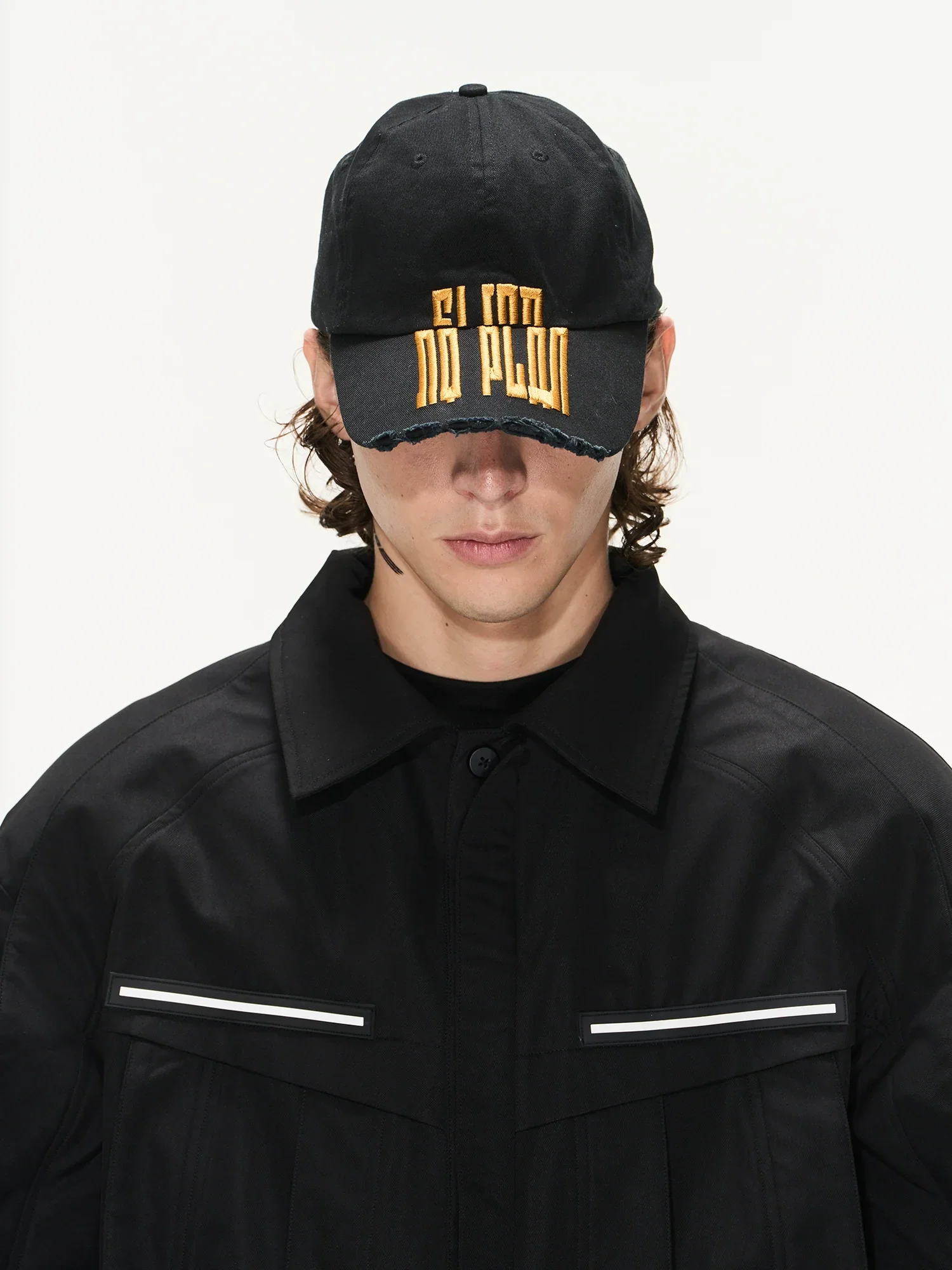 Washed Distressed 3D Embroidery Cap - Image 3