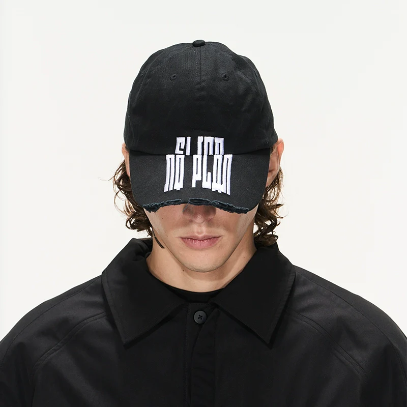 Washed Distressed 3D Embroidery Cap - Image 4