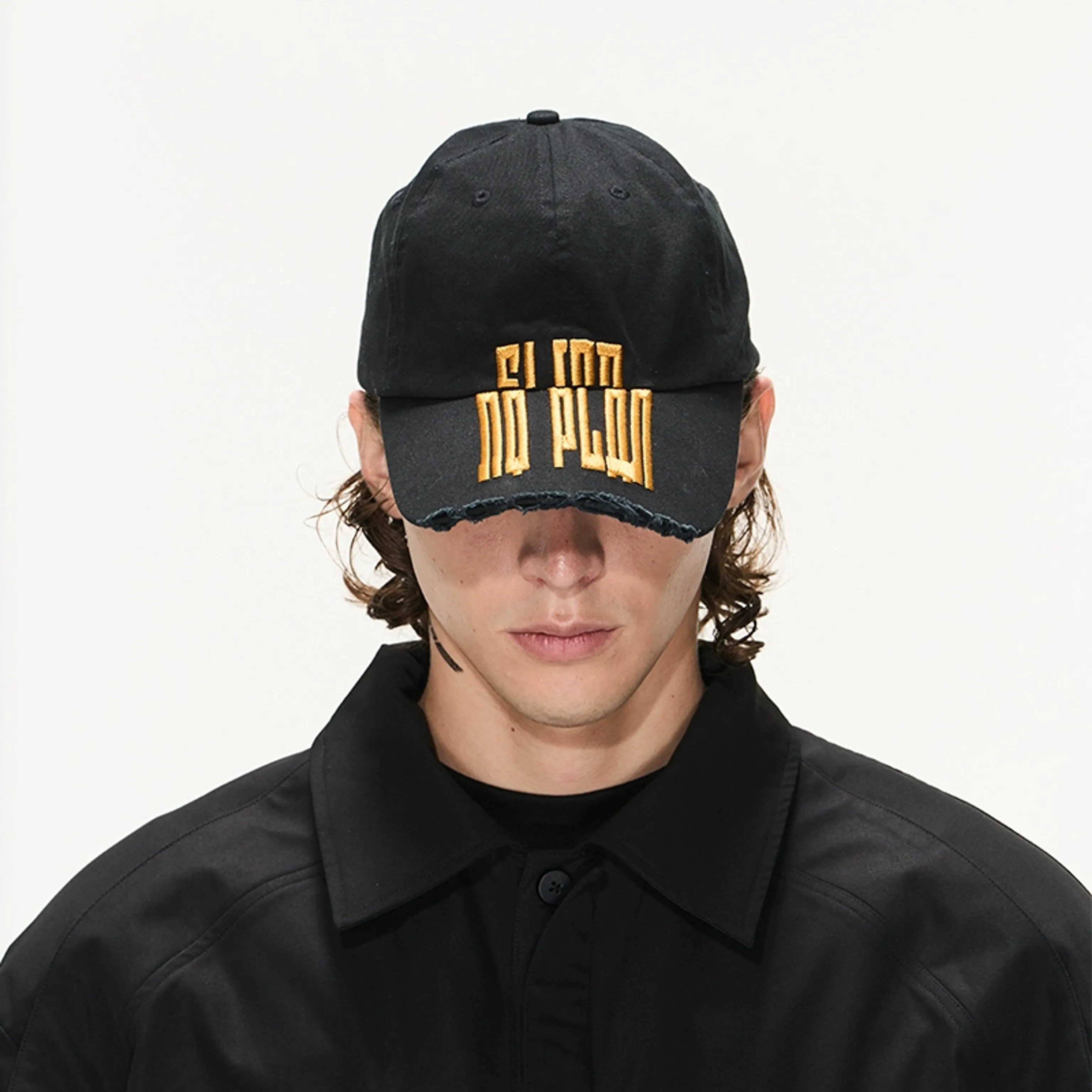 Washed Distressed 3D Embroidery Cap - Image 5