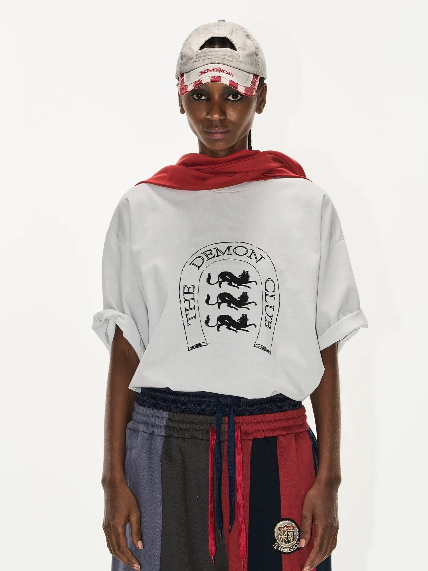 Washed Distressed Animal Print Tee - Image 3