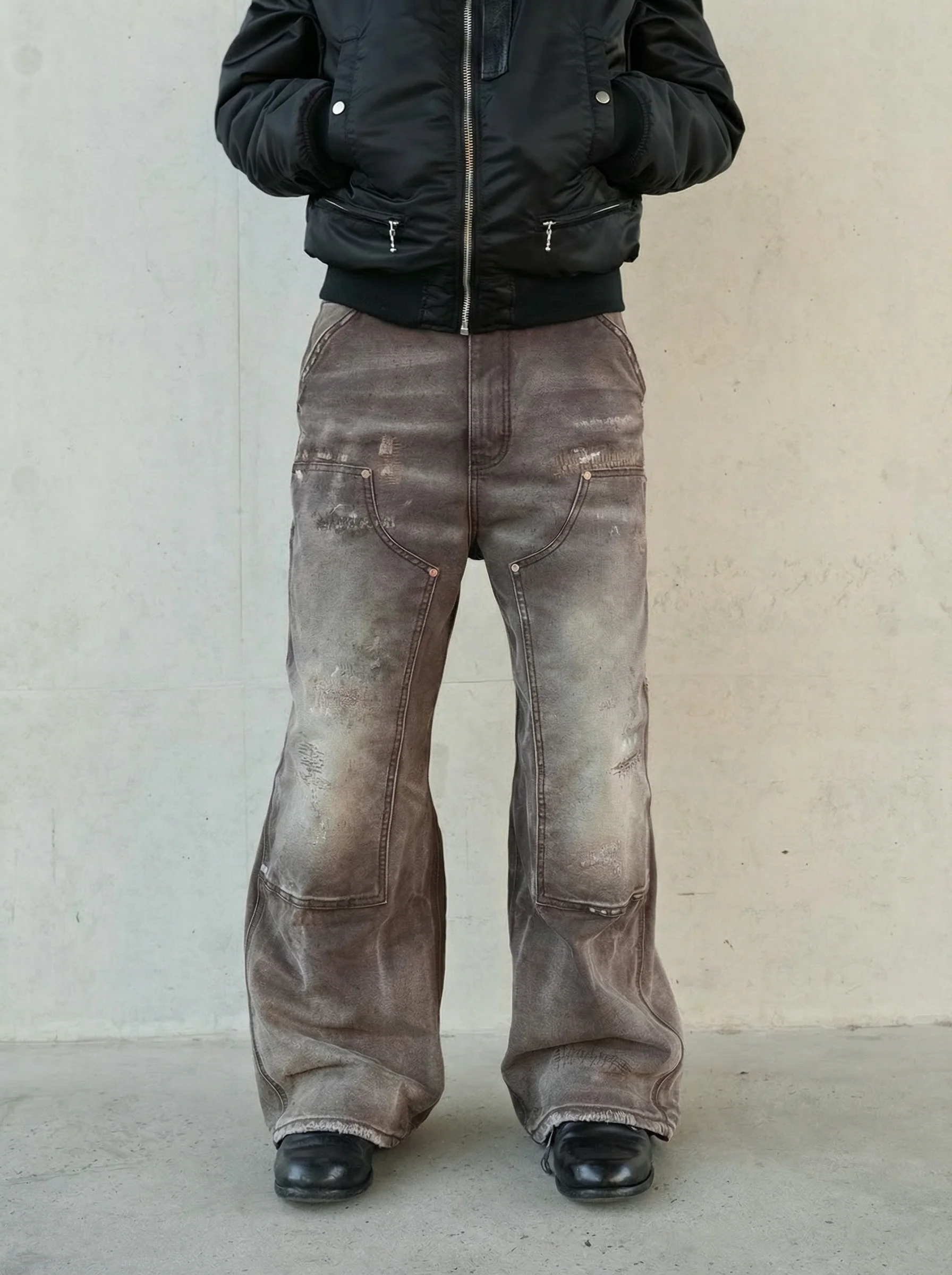 Washed Double Knee Canvas Carpenter Pants - Image 6