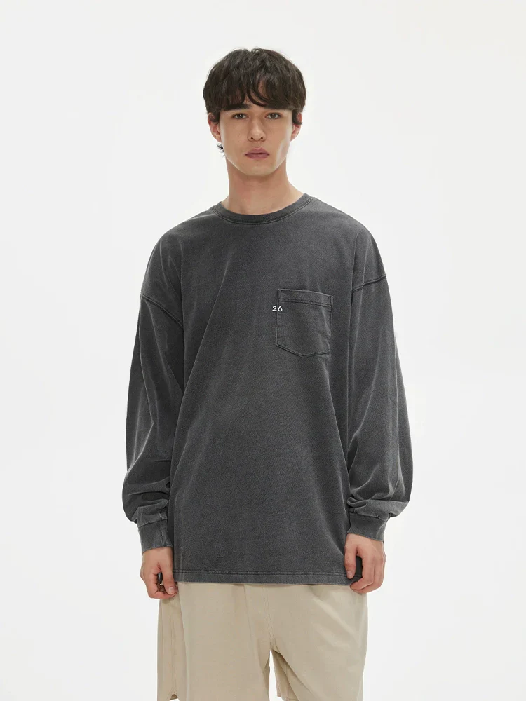 Washed Embroidered Pocket Tee - Image 3