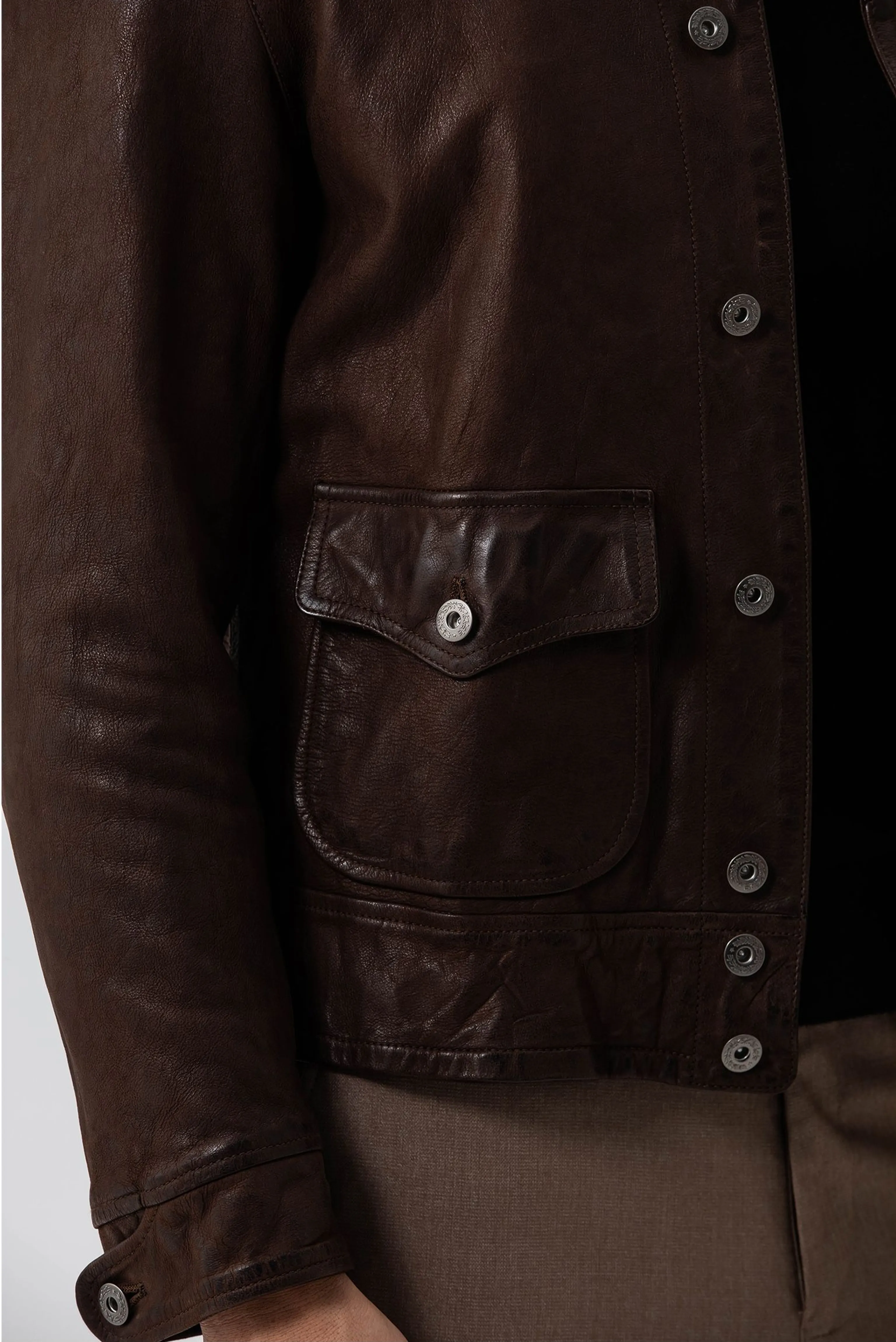 Washed Goatskin 3-Pocket Jacket - Image 7