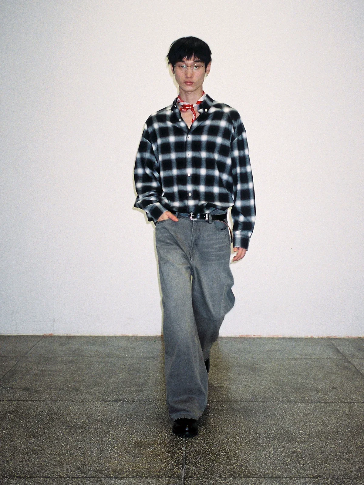 Washed Gray Straight Jeans - Image 2