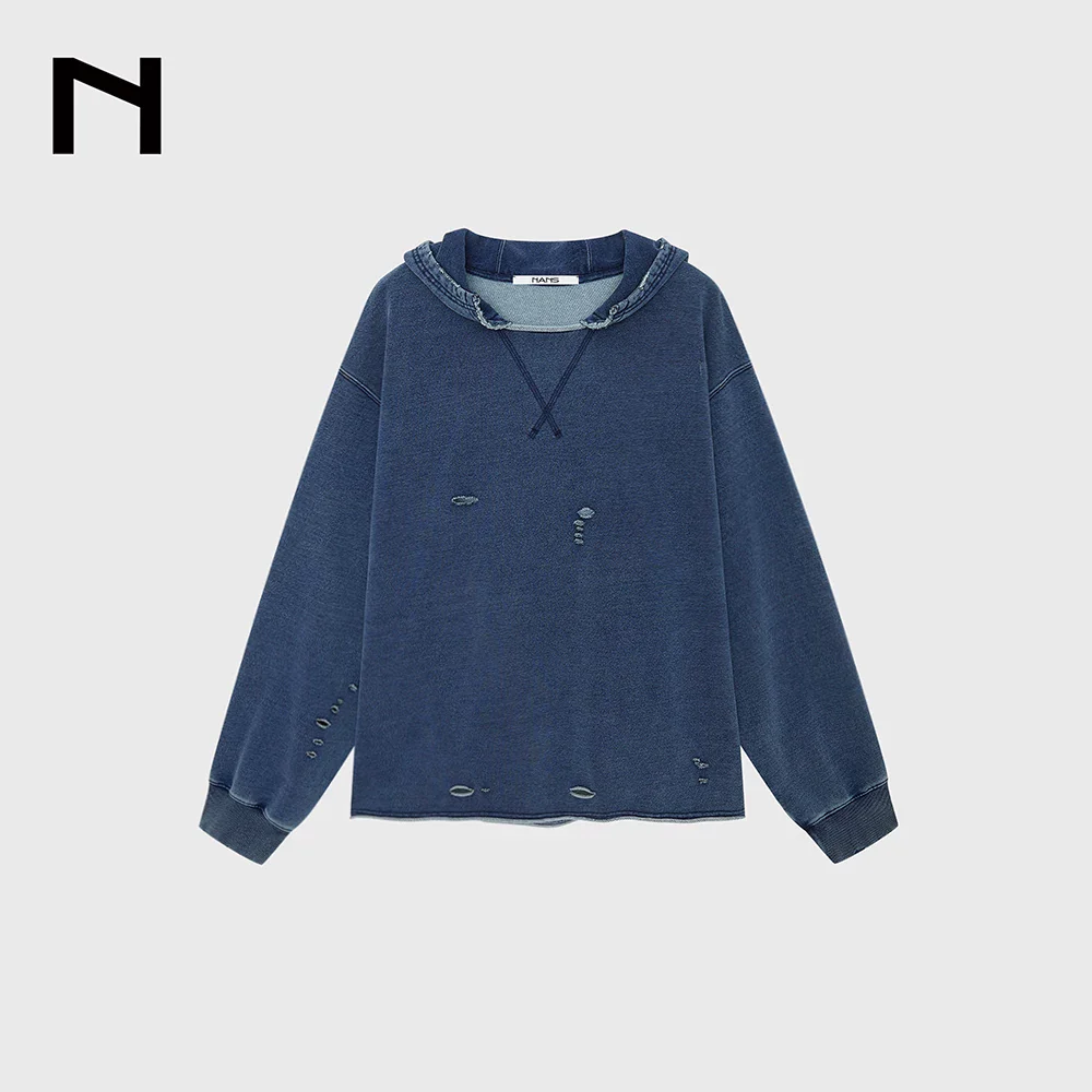 Washed Heavyweight Terry Rolled-Hem Hoodie - Image 6