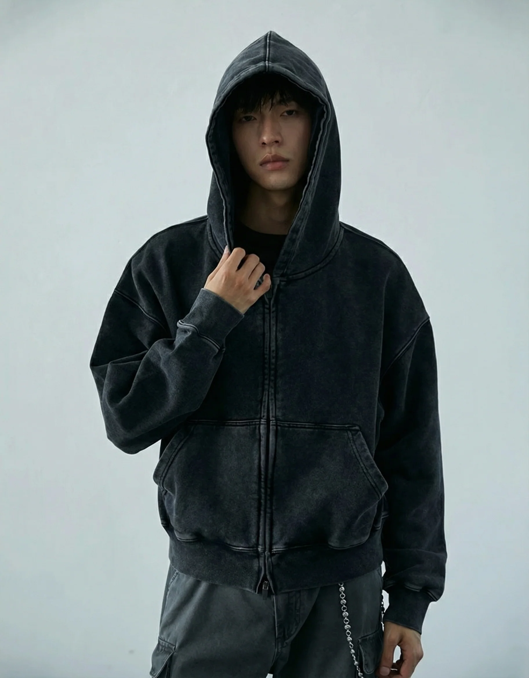 Washed Heavyweight Zip Hoodie