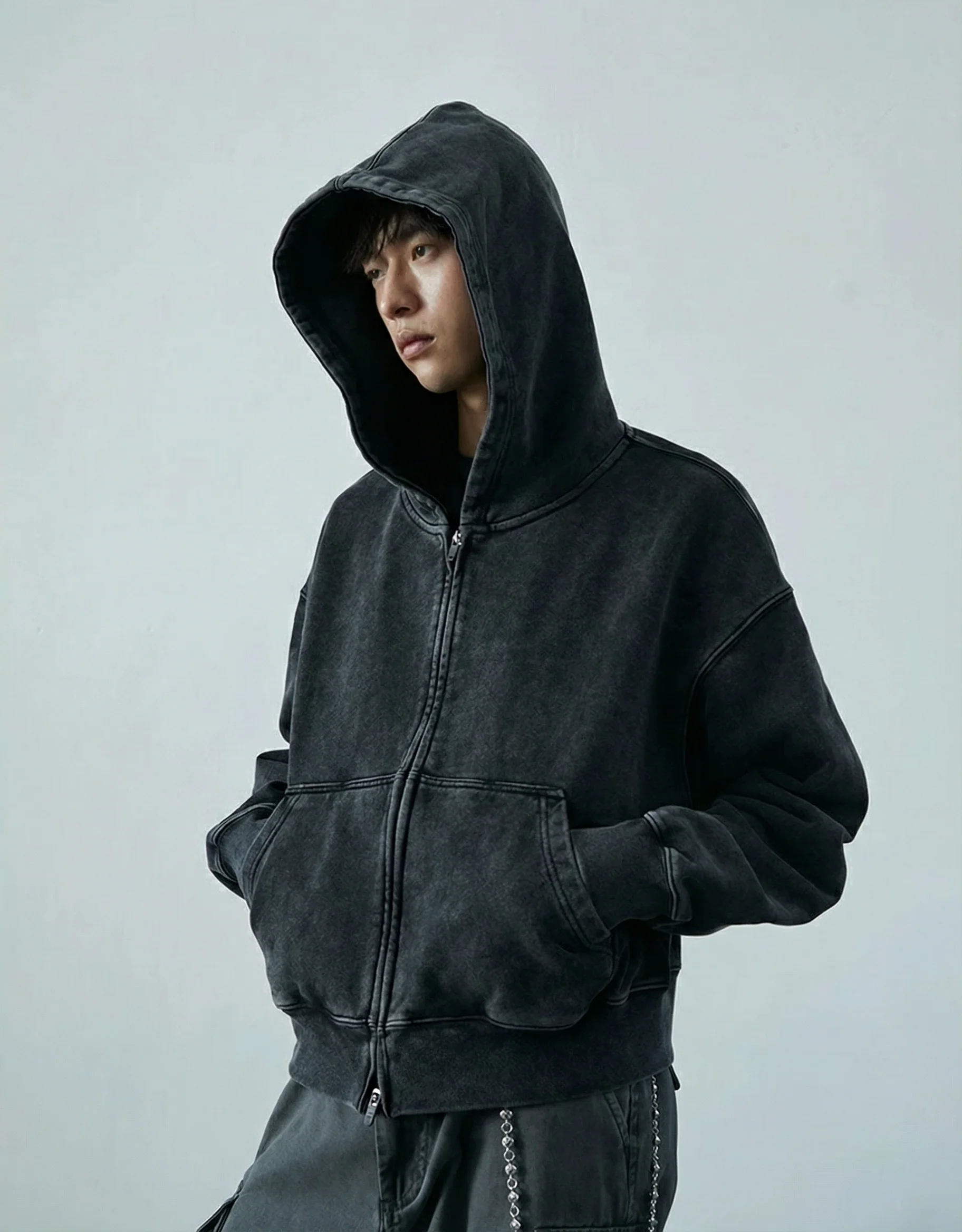 Washed Heavyweight Zip Hoodie - Image 2