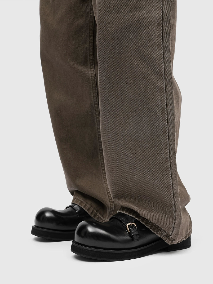 Washed Leather Double Monk Loafer - Image 3