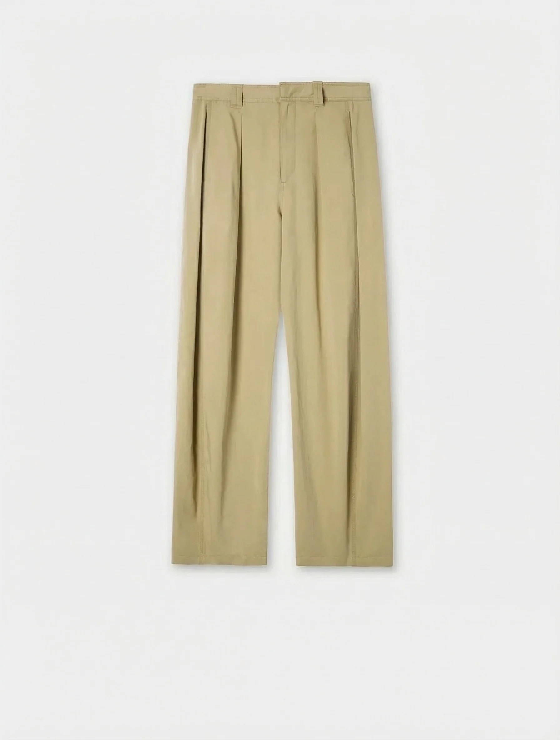 Washed Long‑Staple Cotton Pleated Trousers - Image 2