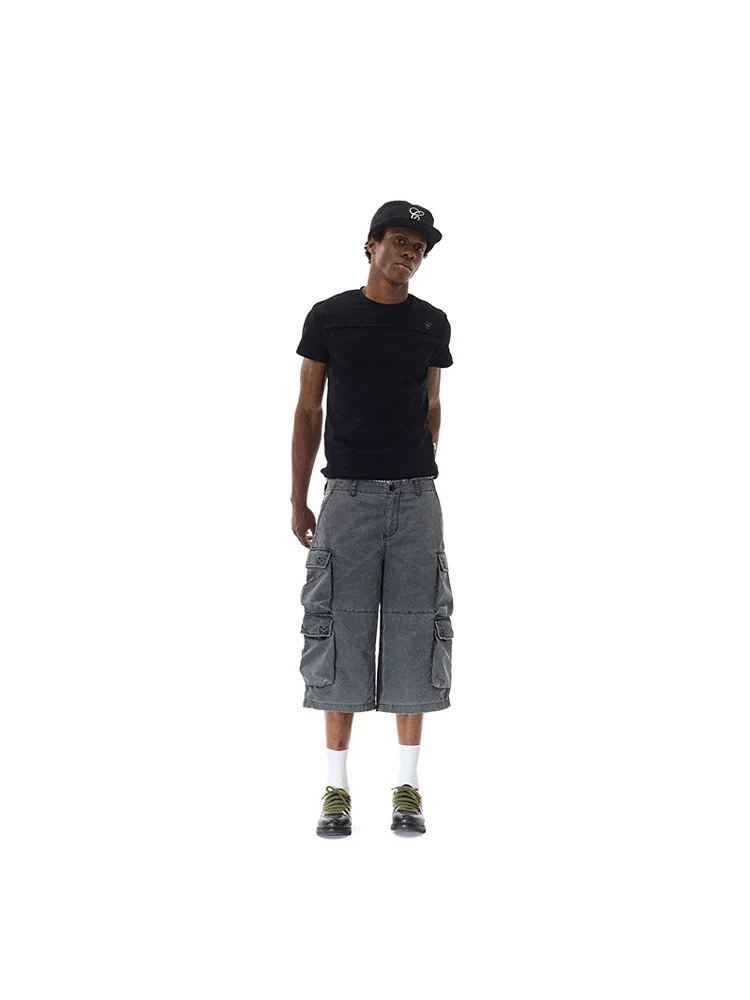 Washed Nylon Cargo Capris - Image 3