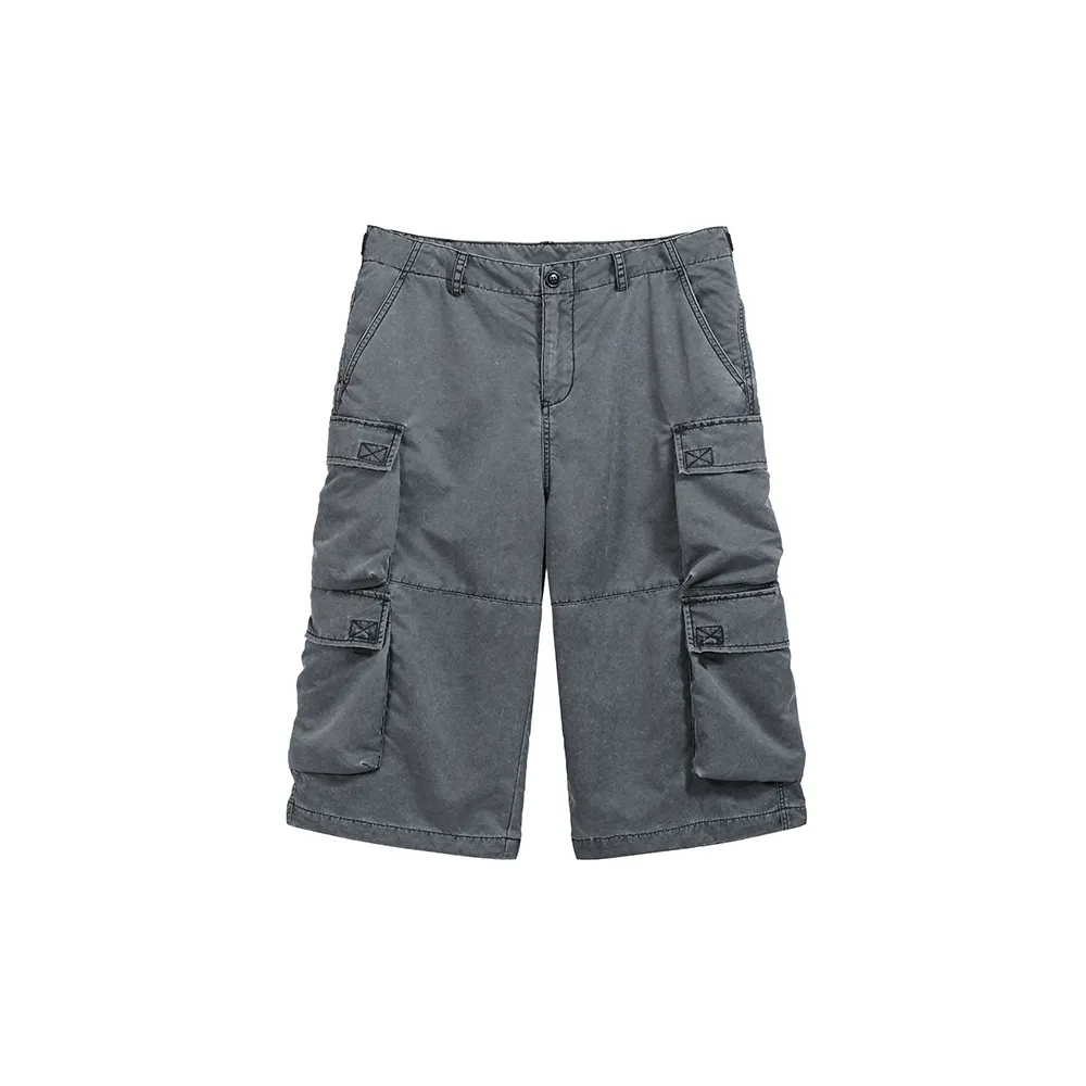 Washed Nylon Cargo Capris - Image 6