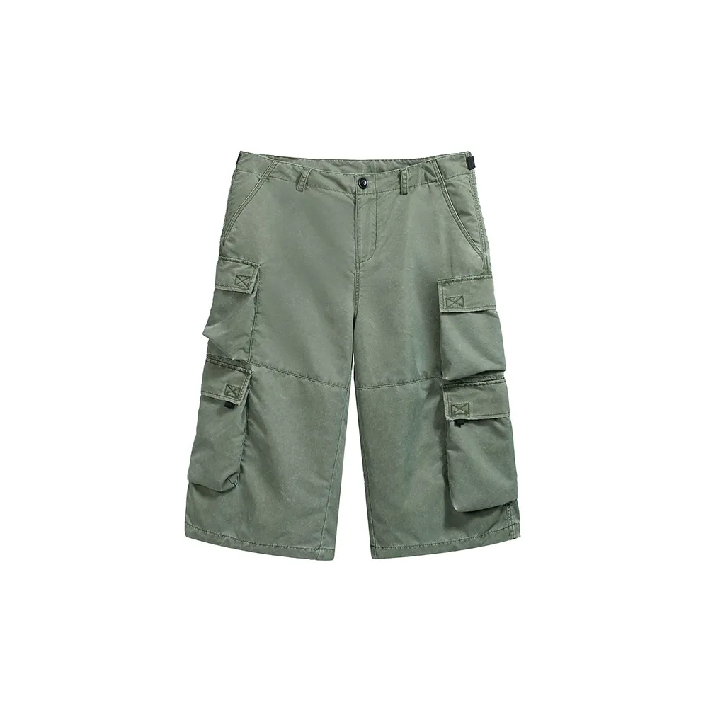 Washed Nylon Cargo Capris - Image 7