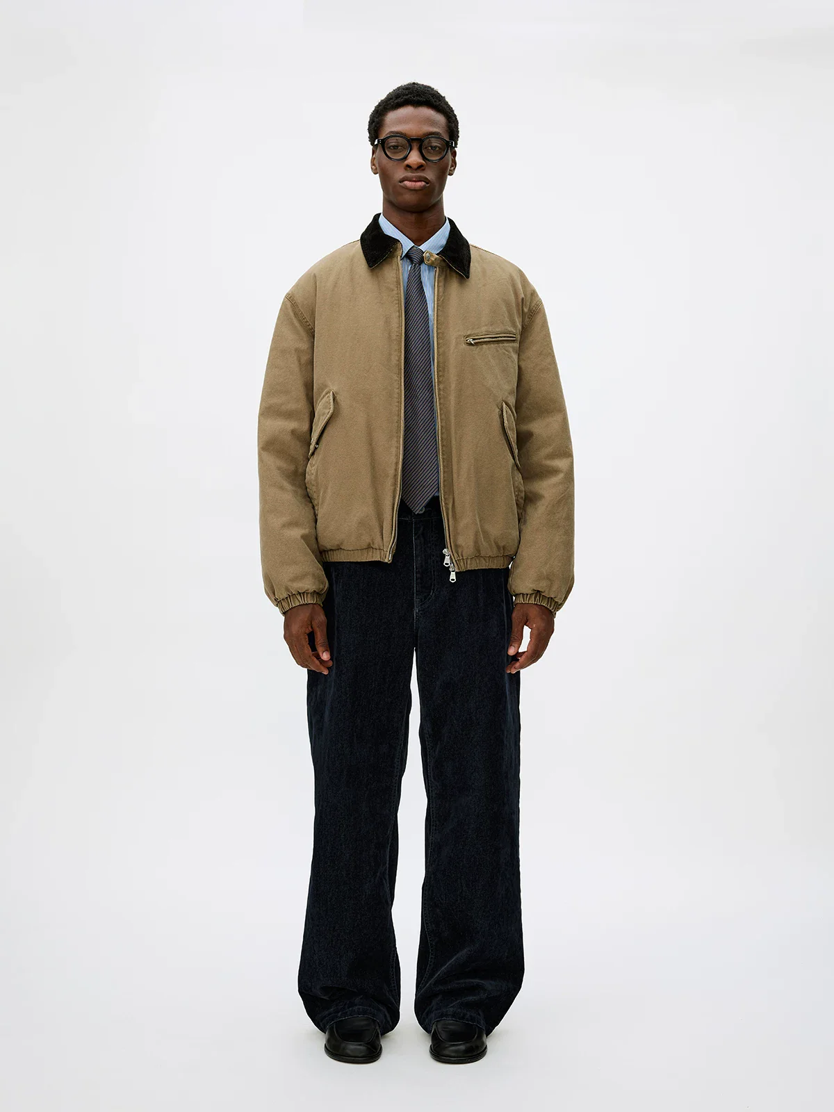 Washed Oxford Down Work Jacket - Image 2