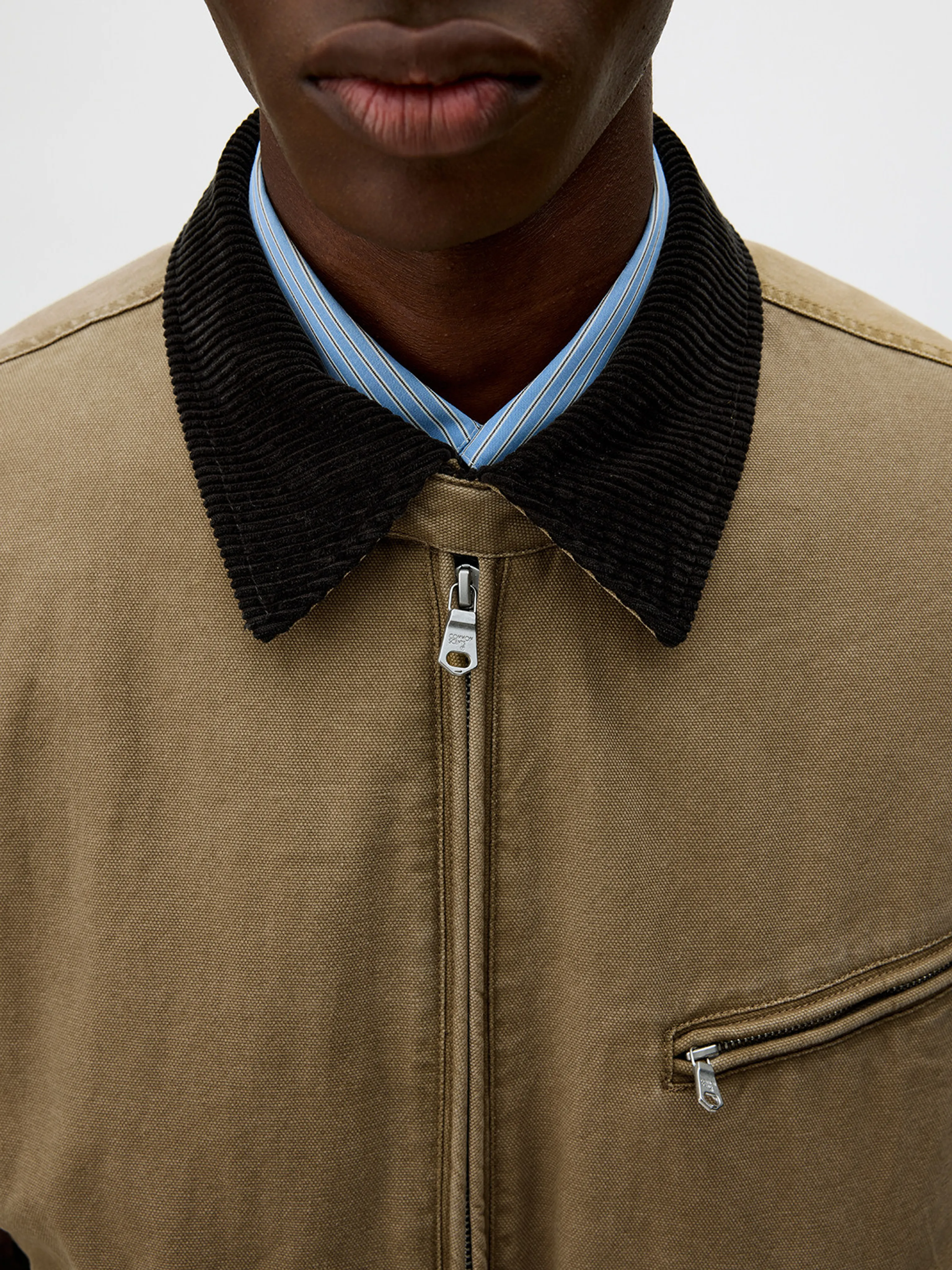 Washed Oxford Down Work Jacket - Image 7