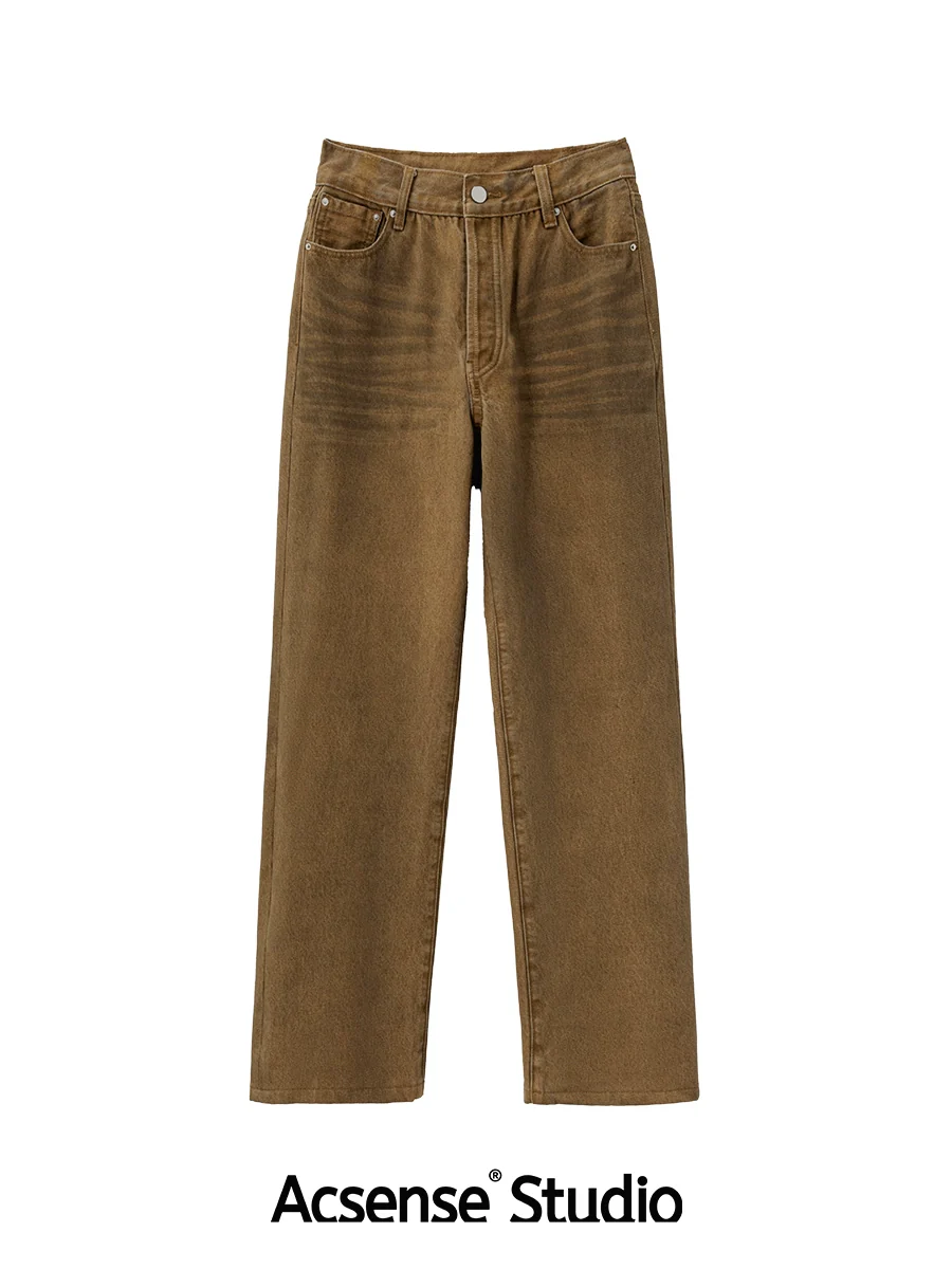Washed Sand Straight-Leg Jeans - Image 5
