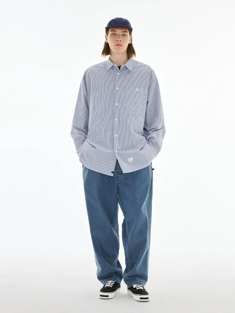 Washed Slub Denim Drawstring Pants - Image 5