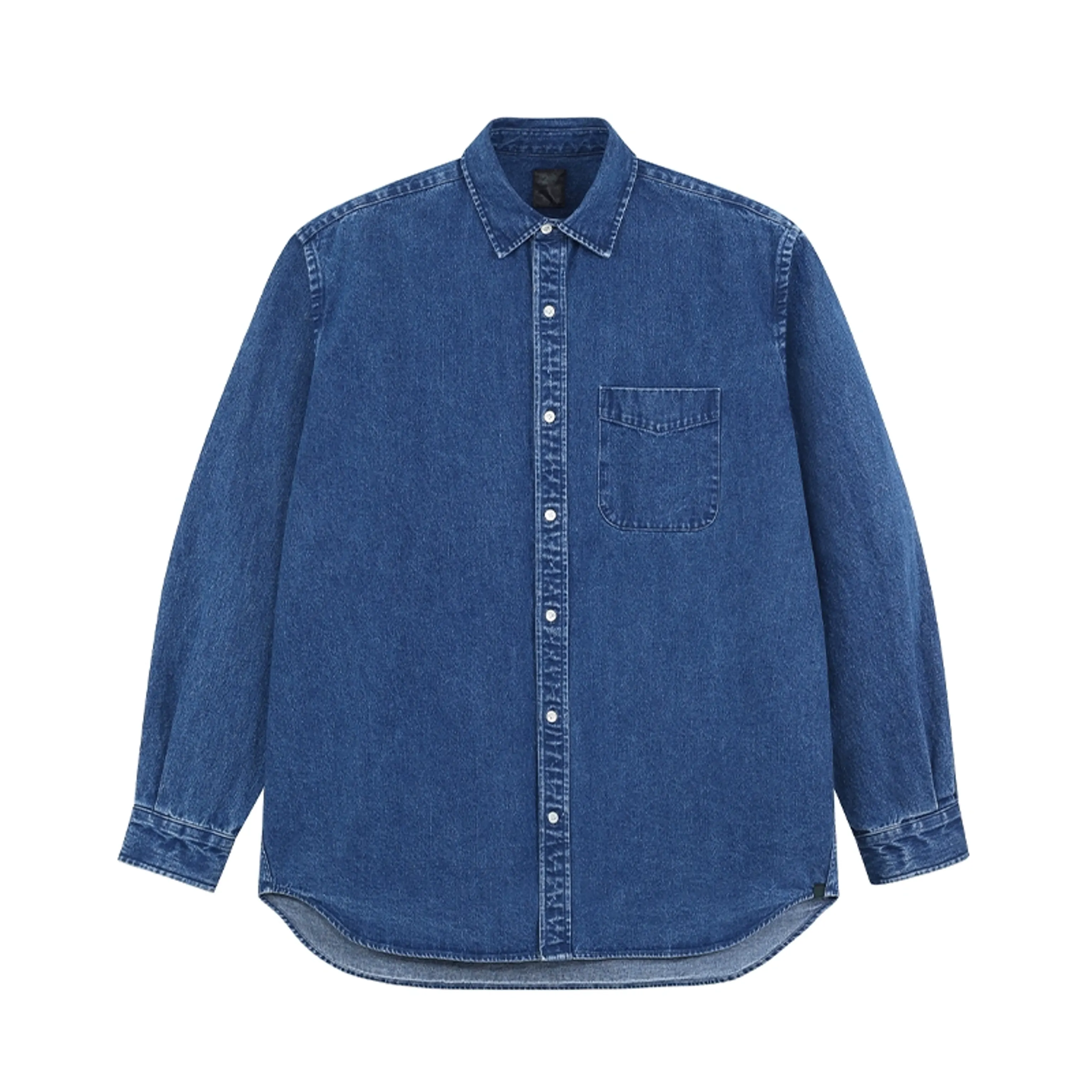 Washed Slub Denim Overshirt - Image 6