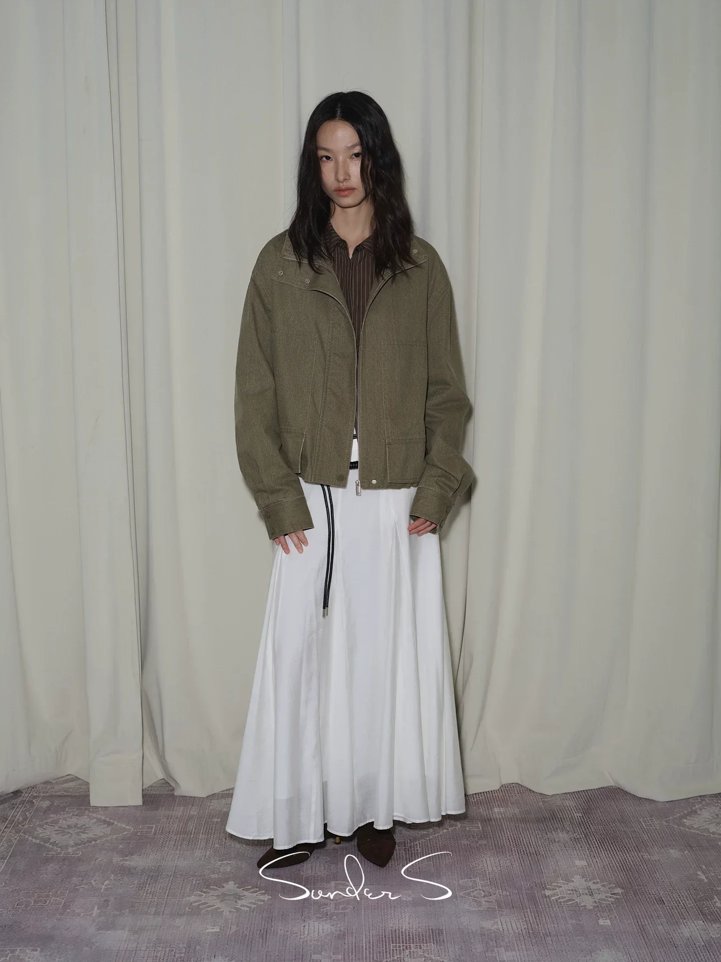 Washed Stand-Collar Barn Jacket - Image 3