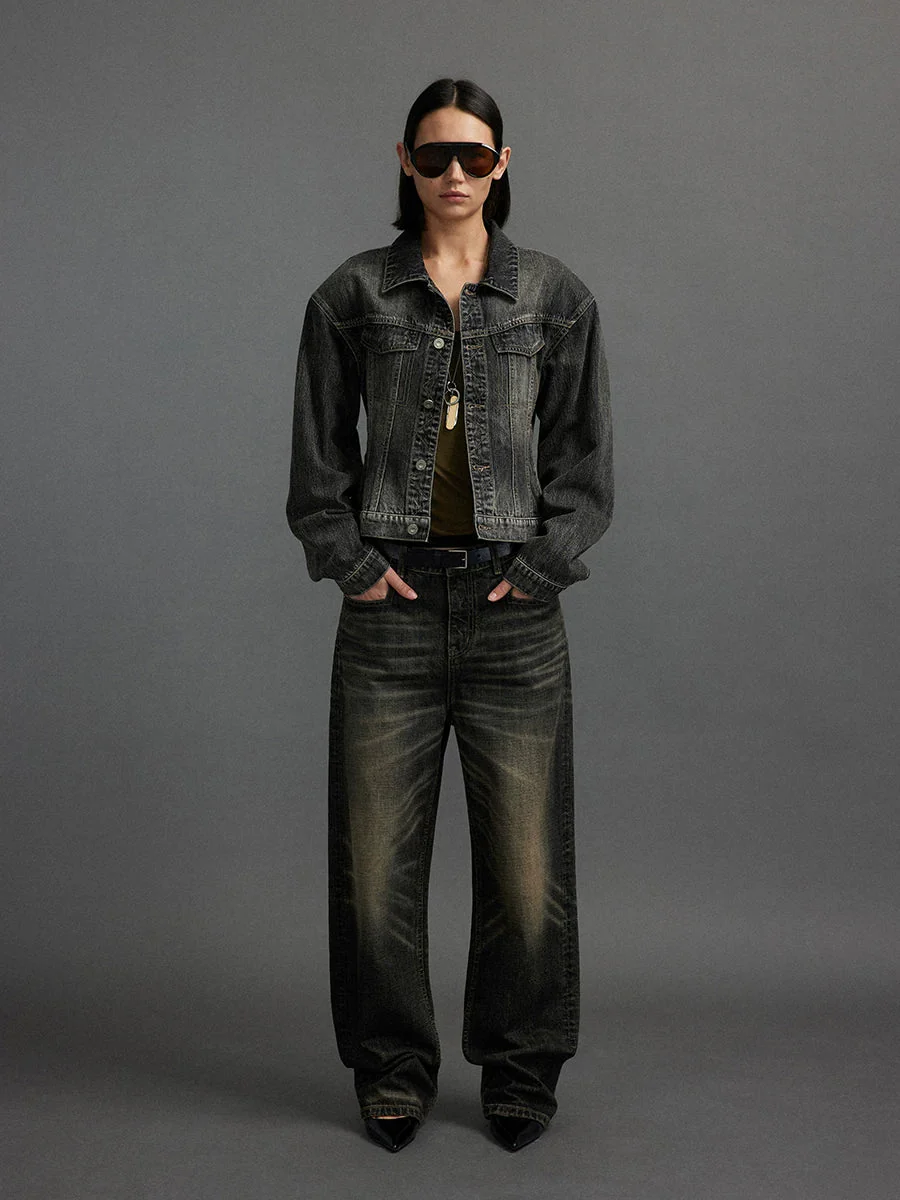 Washed Straight Jeans - Image 2