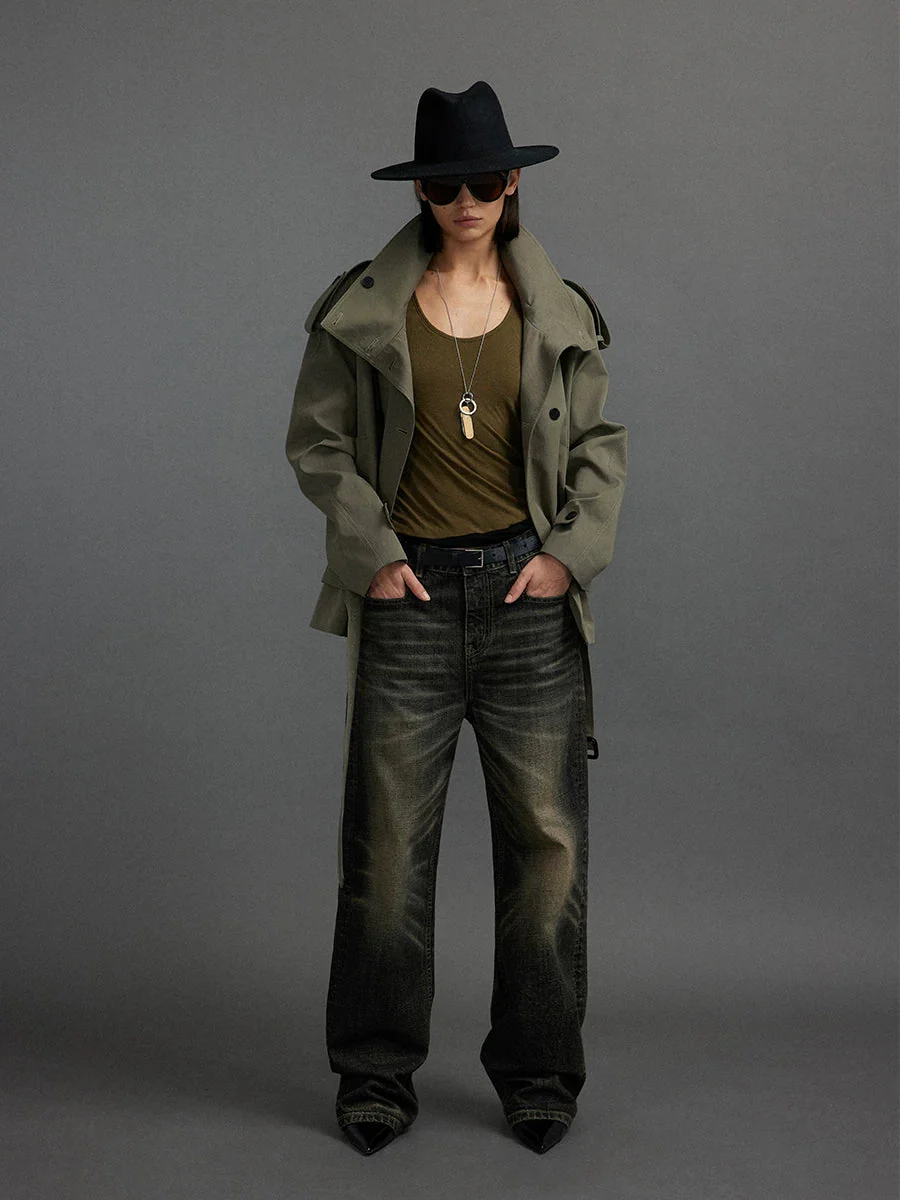 Washed Straight Jeans - Image 3