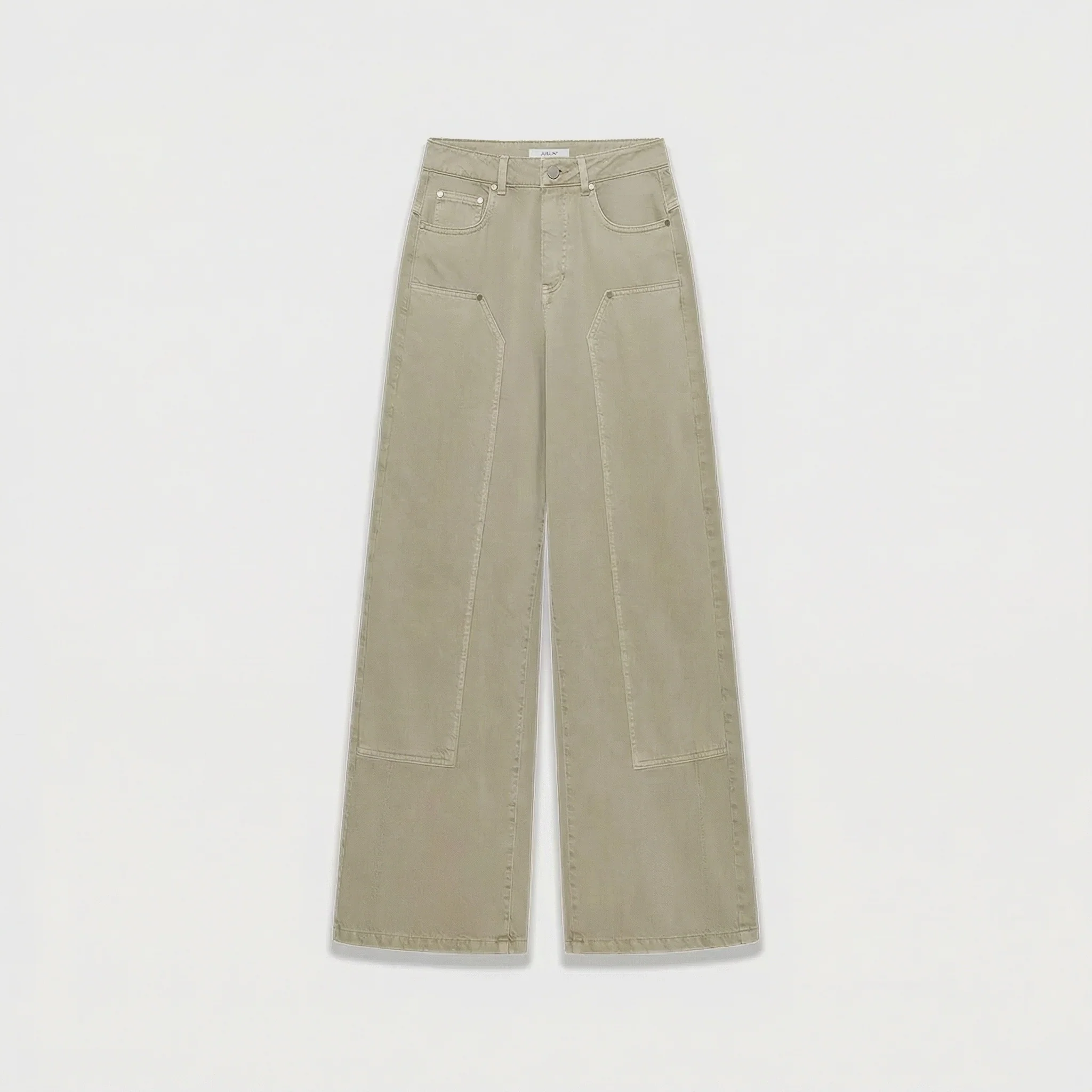 Washed Utility Wide-Leg Jeans - Image 7