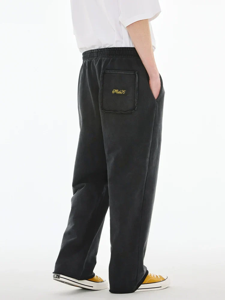 Washed Wide-Leg Terry Sweatpants - Image 4