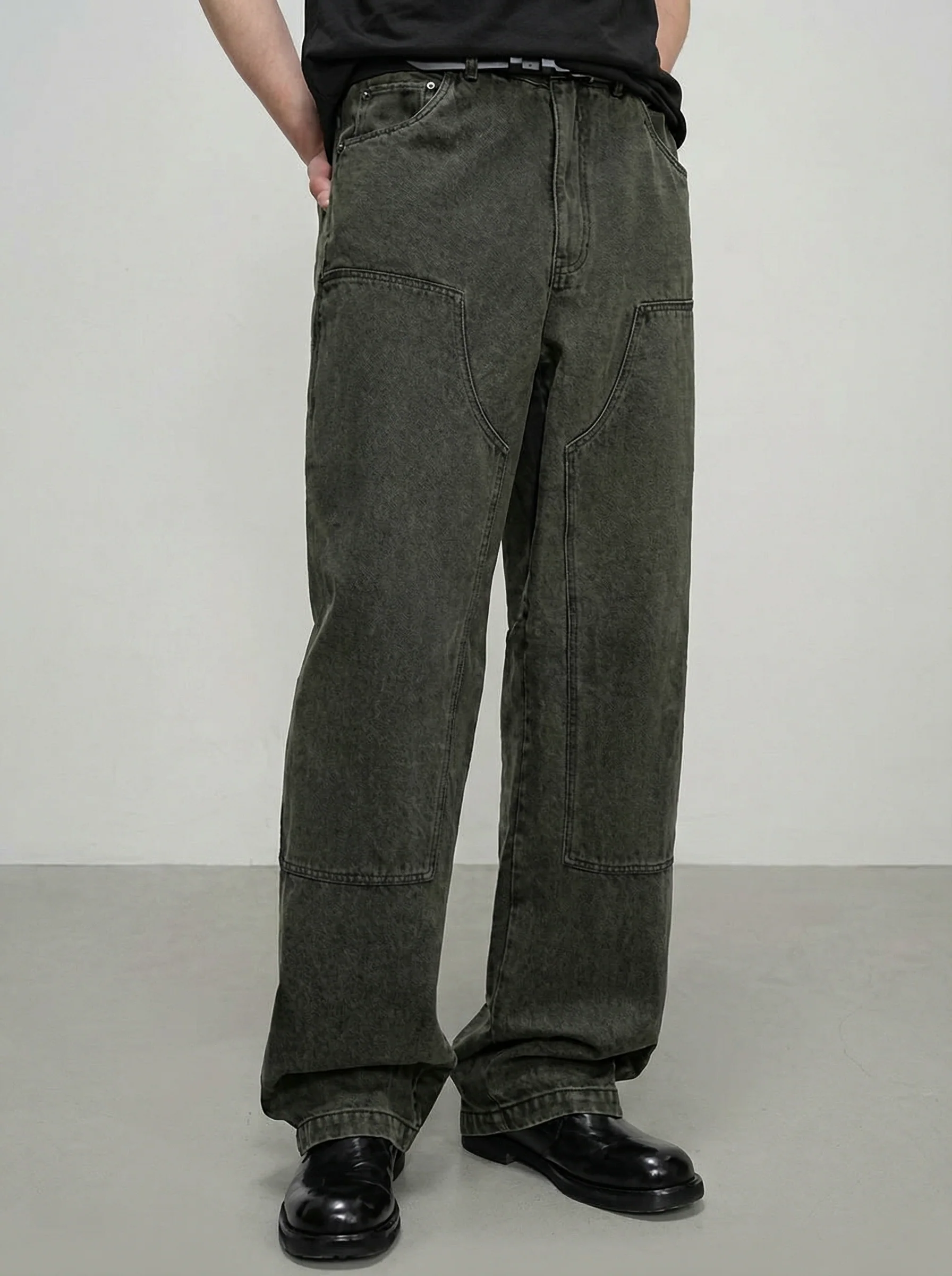 Washed Workwear Straight Jeans - Image 6