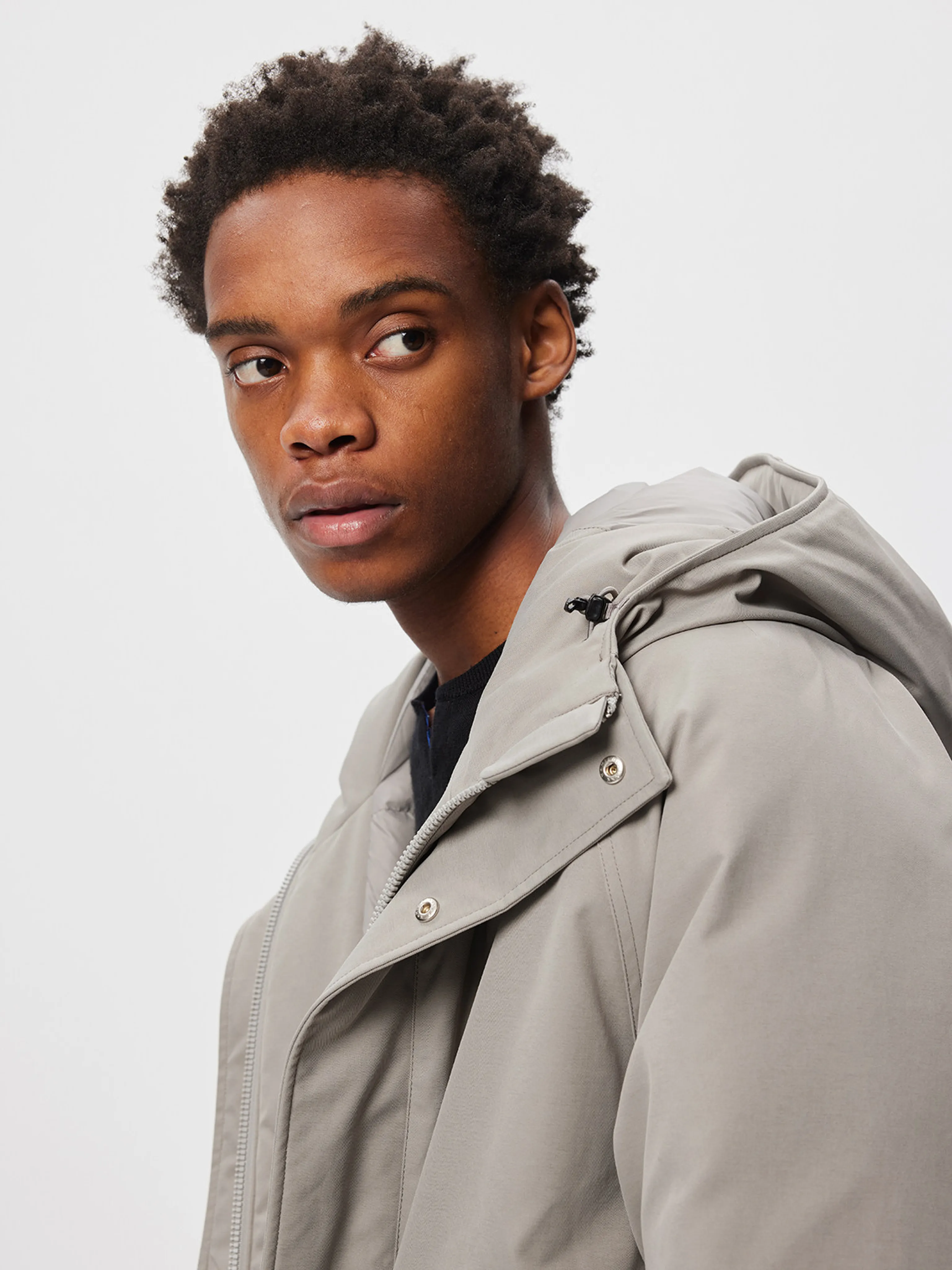 Water-Repellent Hooded Down Parka - Image 6