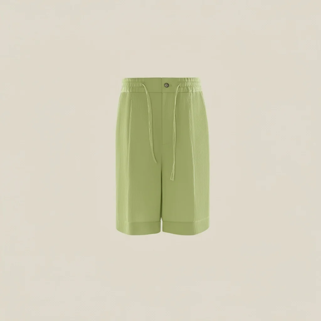 Wave Textured Drawstring Shorts - Image 6