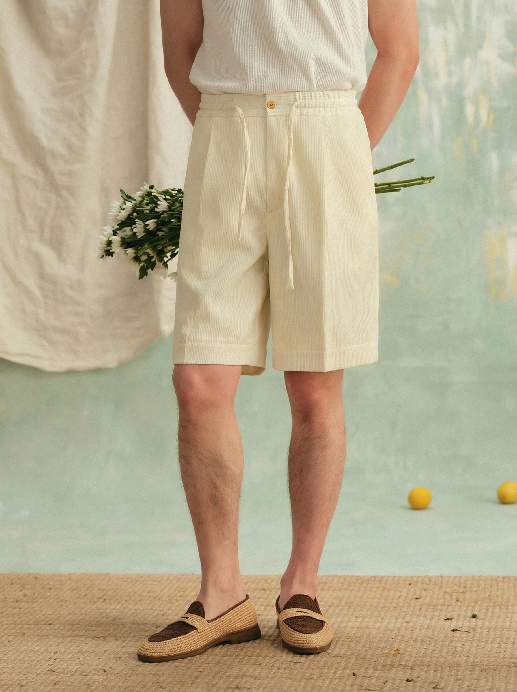 Wave Textured Drawstring Shorts - Image 8