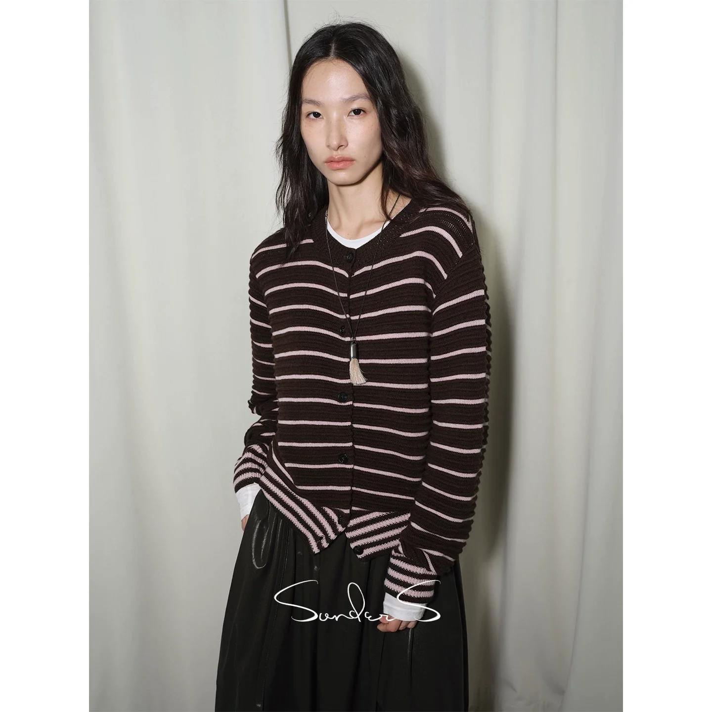Wavy Stripe Wool-Blend Cardigan - Image 5