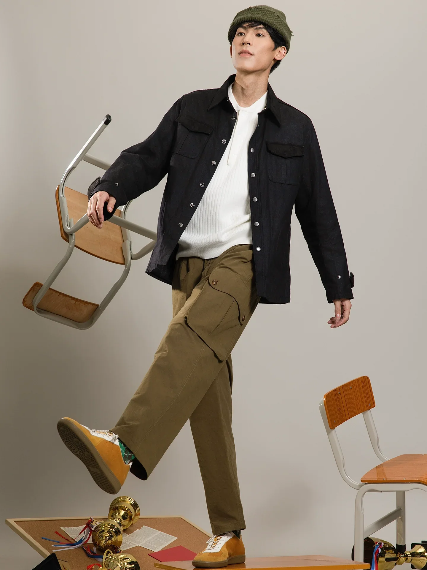 Waxed Cotton Shirt Jacket