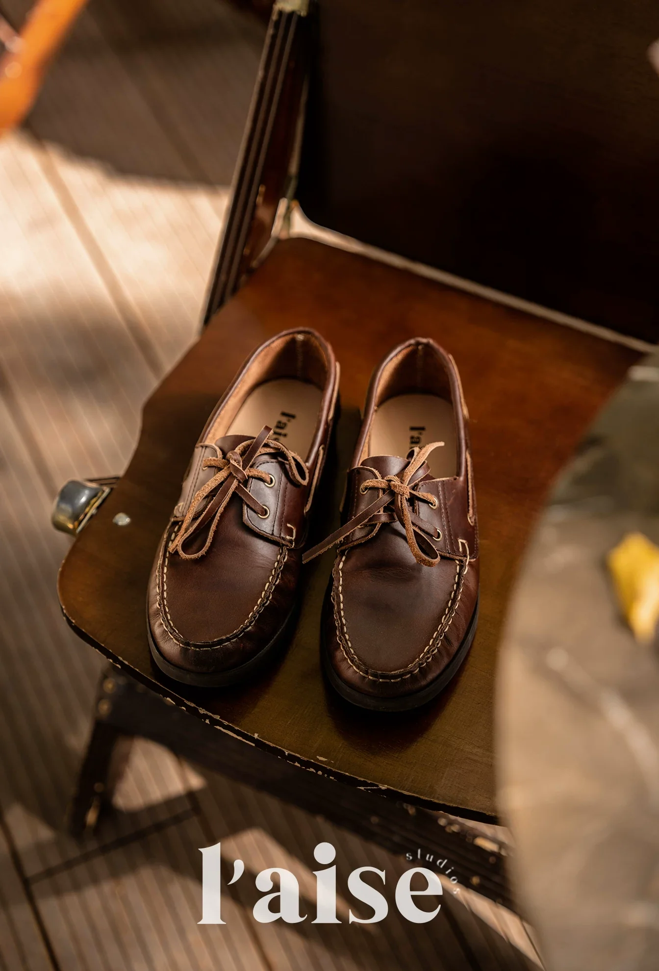Waxed Cowhide Boat Loafers