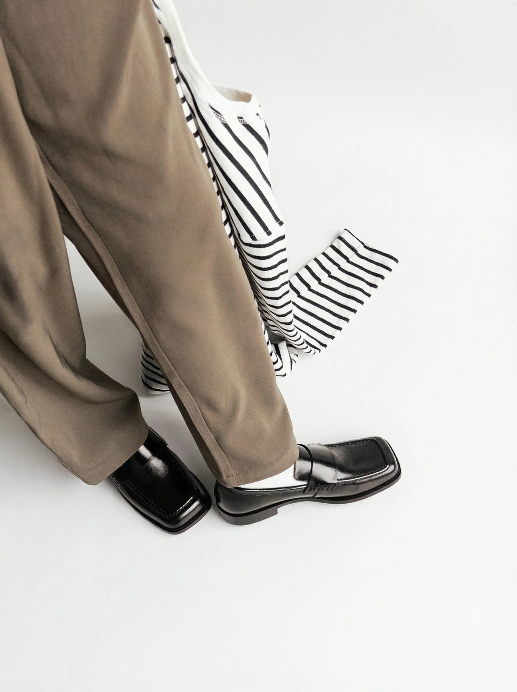 Waxed Leather Square-Toe Loafers - Image 6