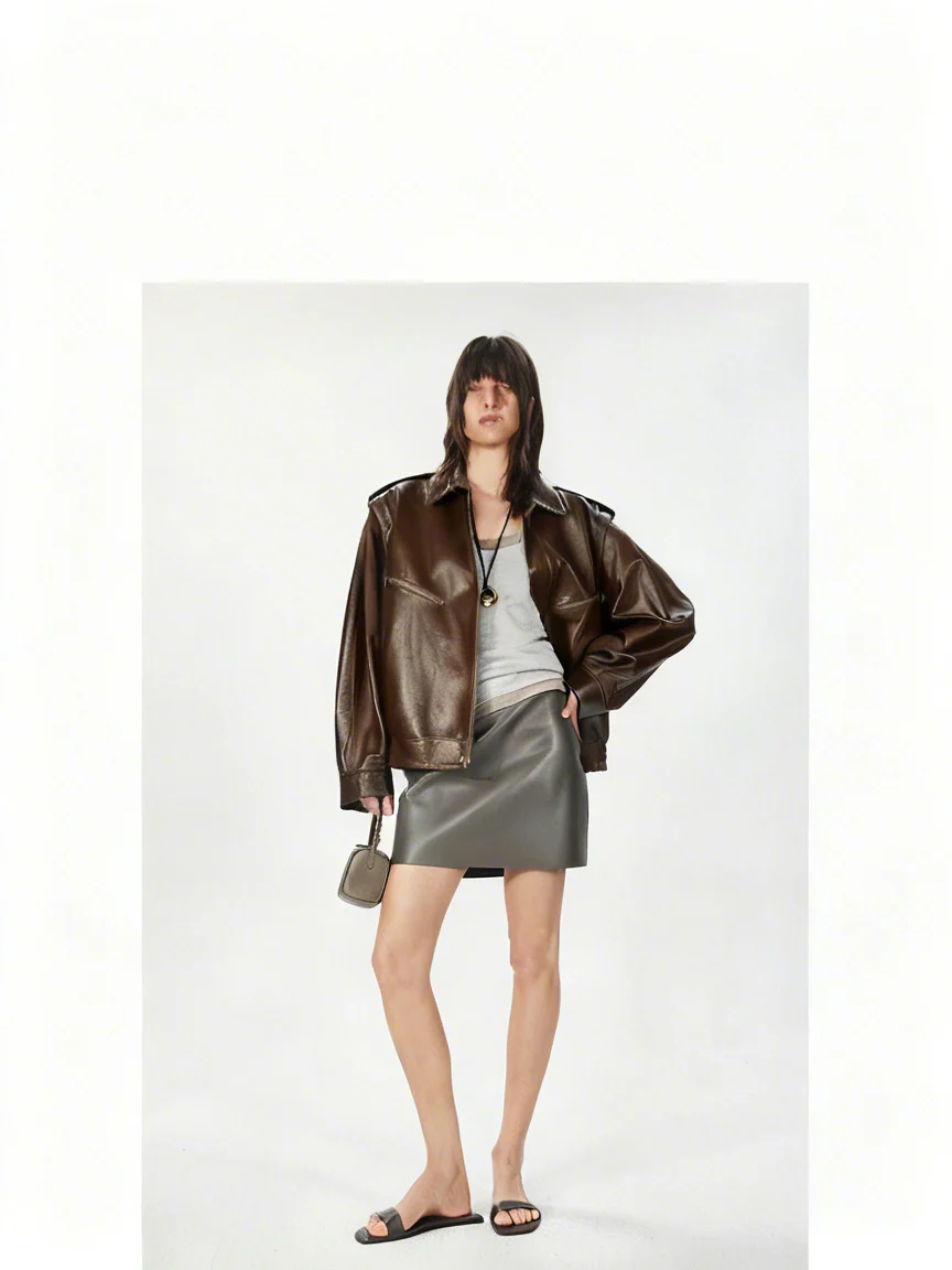 Waxed Sheepskin Jacket - Image 6